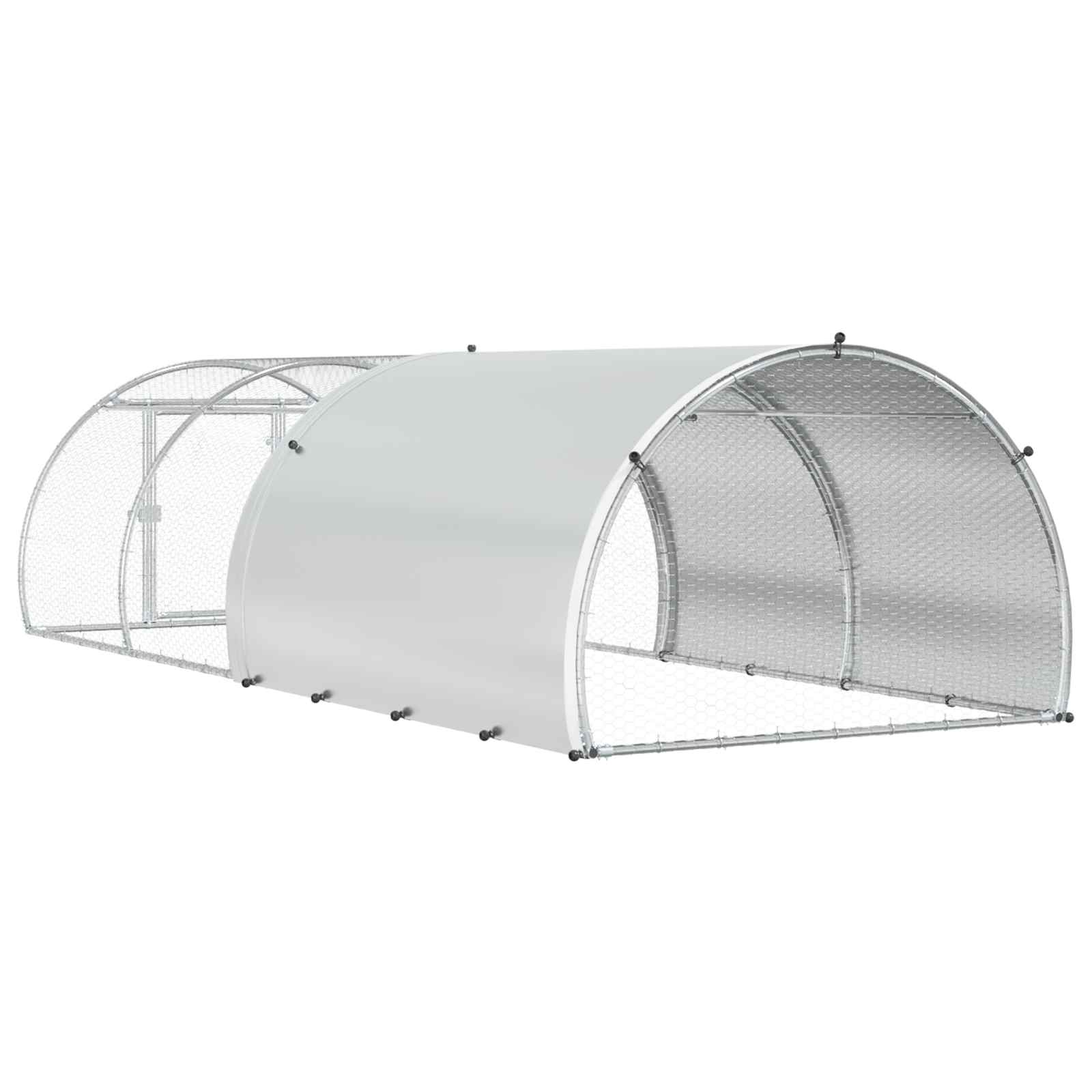 Pollaio Argento 400 x 150 x 100 cm Acciaio zincato