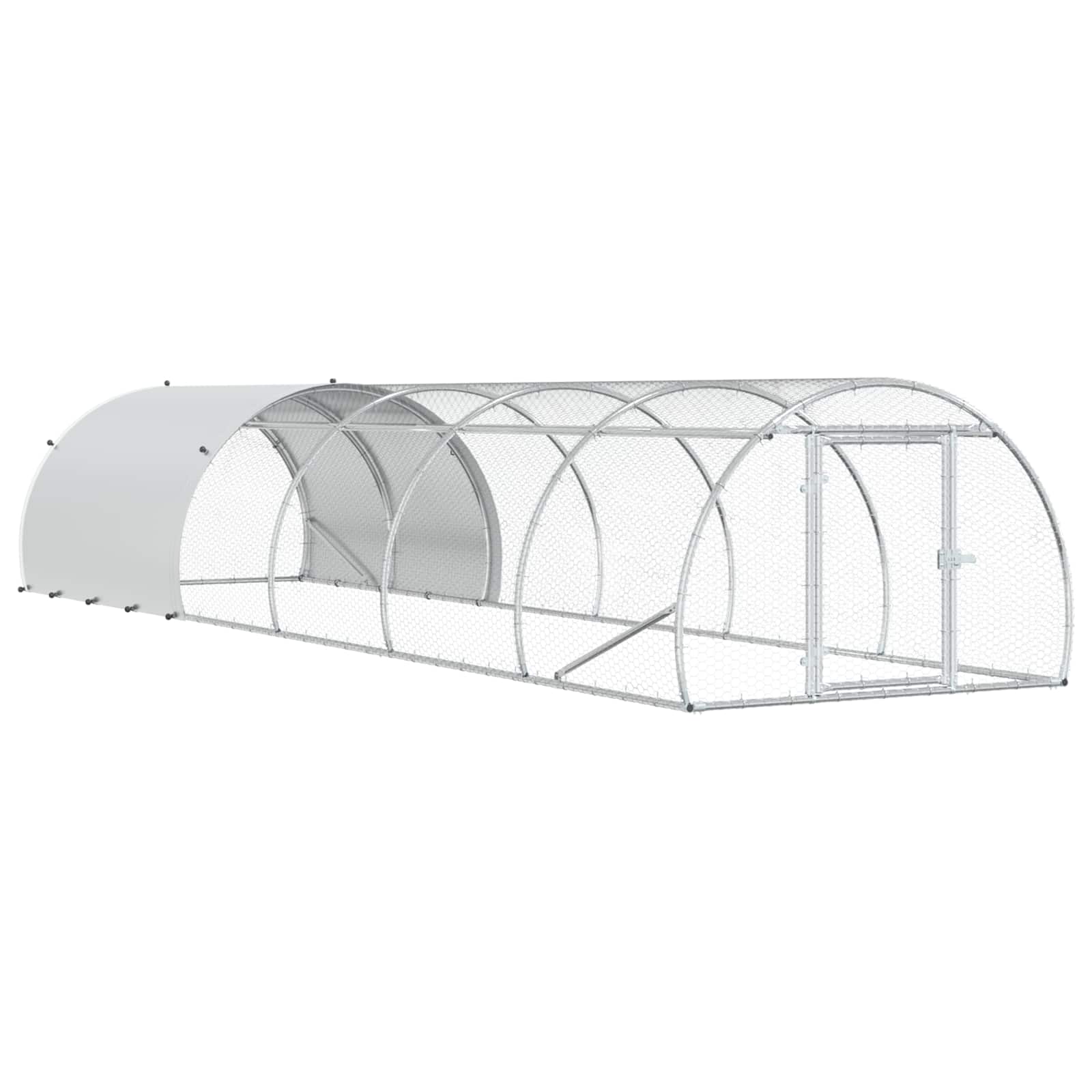 Pollaio Argento 600 x 150 x 100 cm Acciaio zincato
