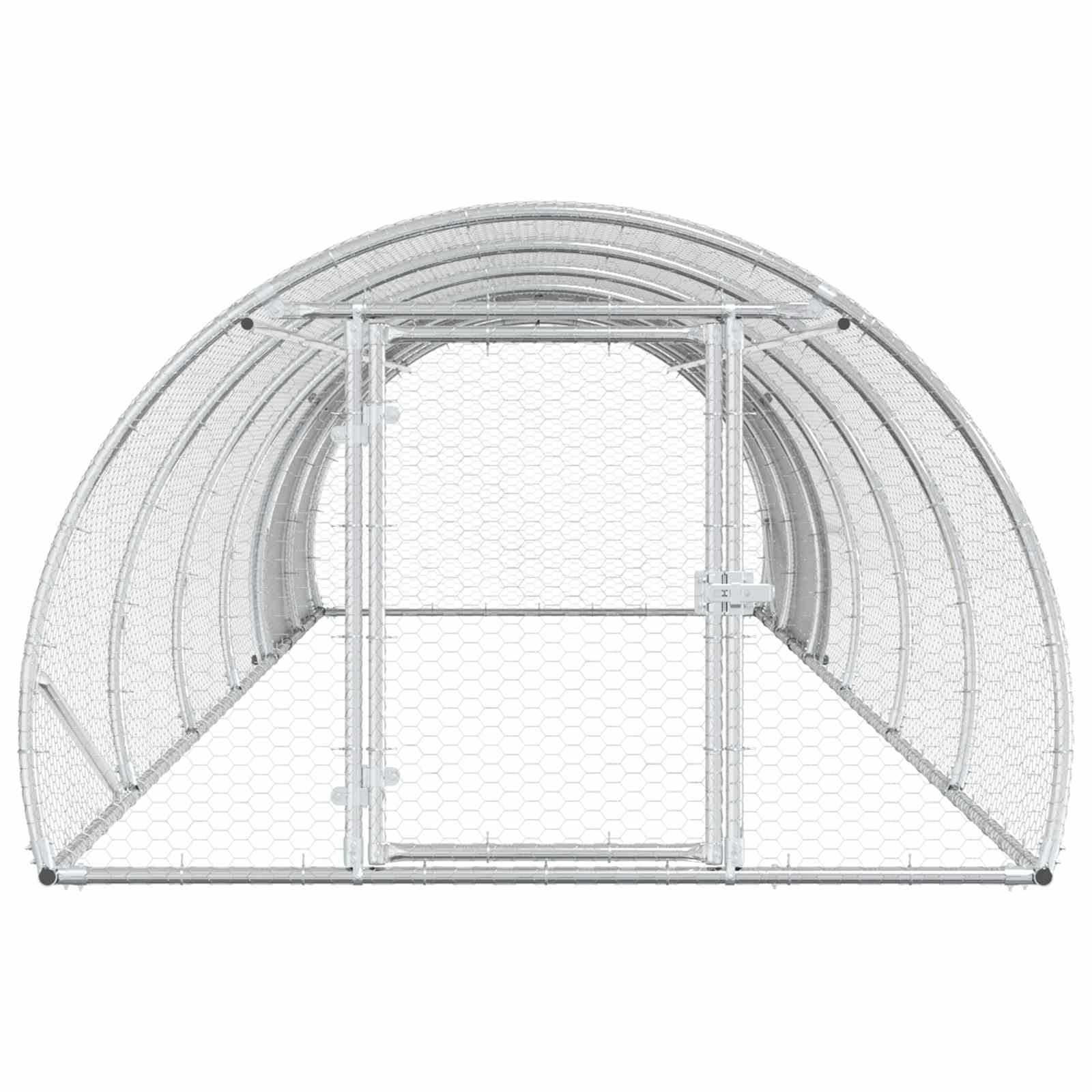 Pollaio Argento 600 x 150 x 100 cm Acciaio zincato