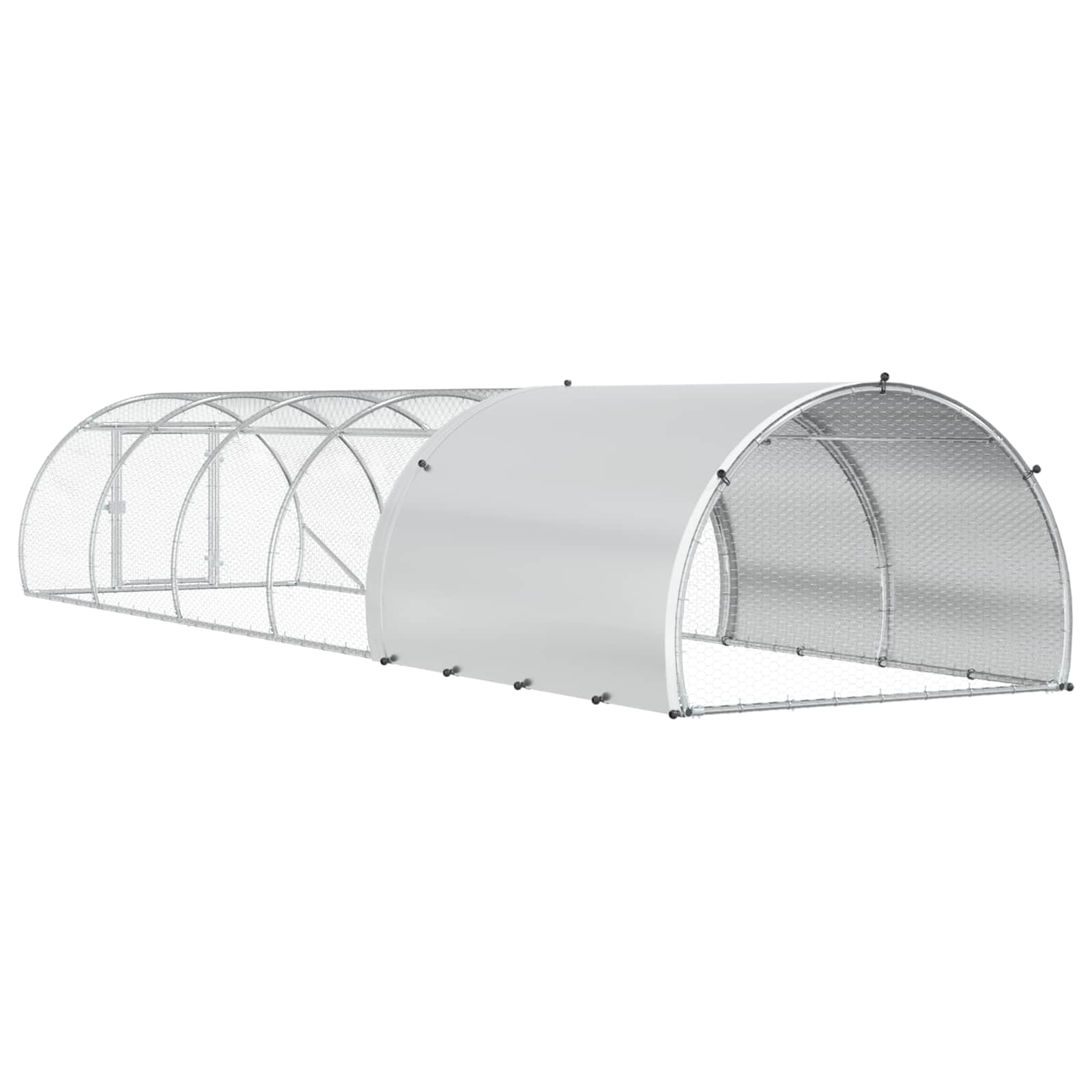 Pollaio Argento 600 x 150 x 100 cm Acciaio zincato