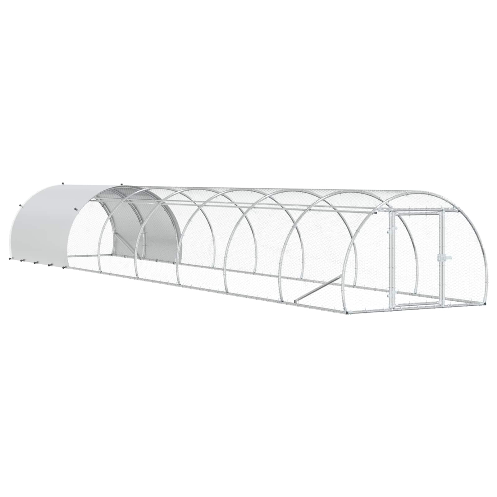 Pollaio Argento 800 x 150 x 100 cm Acciaio zincato
