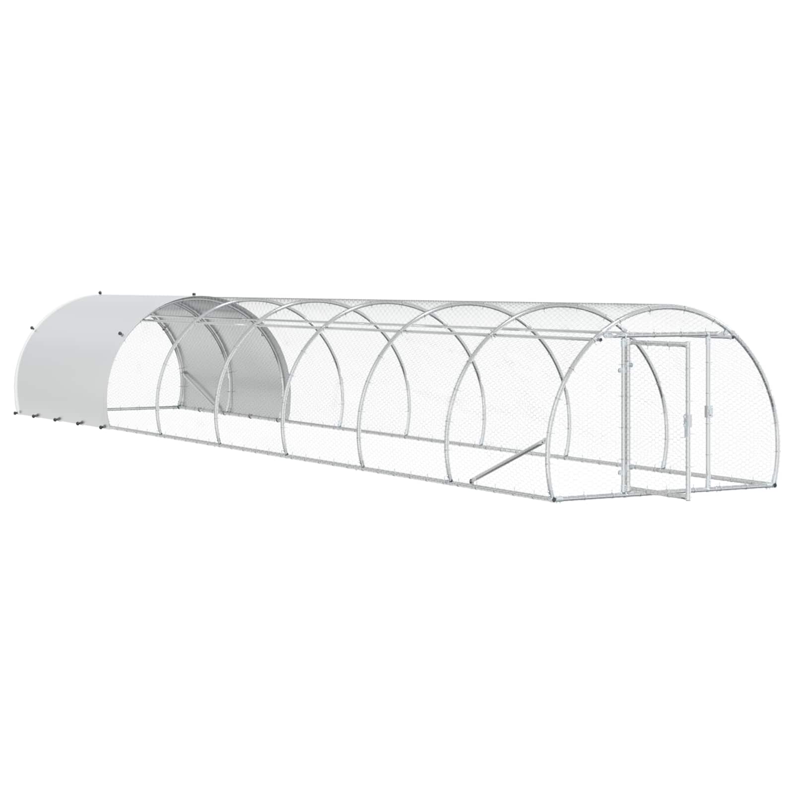 Pollaio Argento 800 x 150 x 100 cm Acciaio zincato