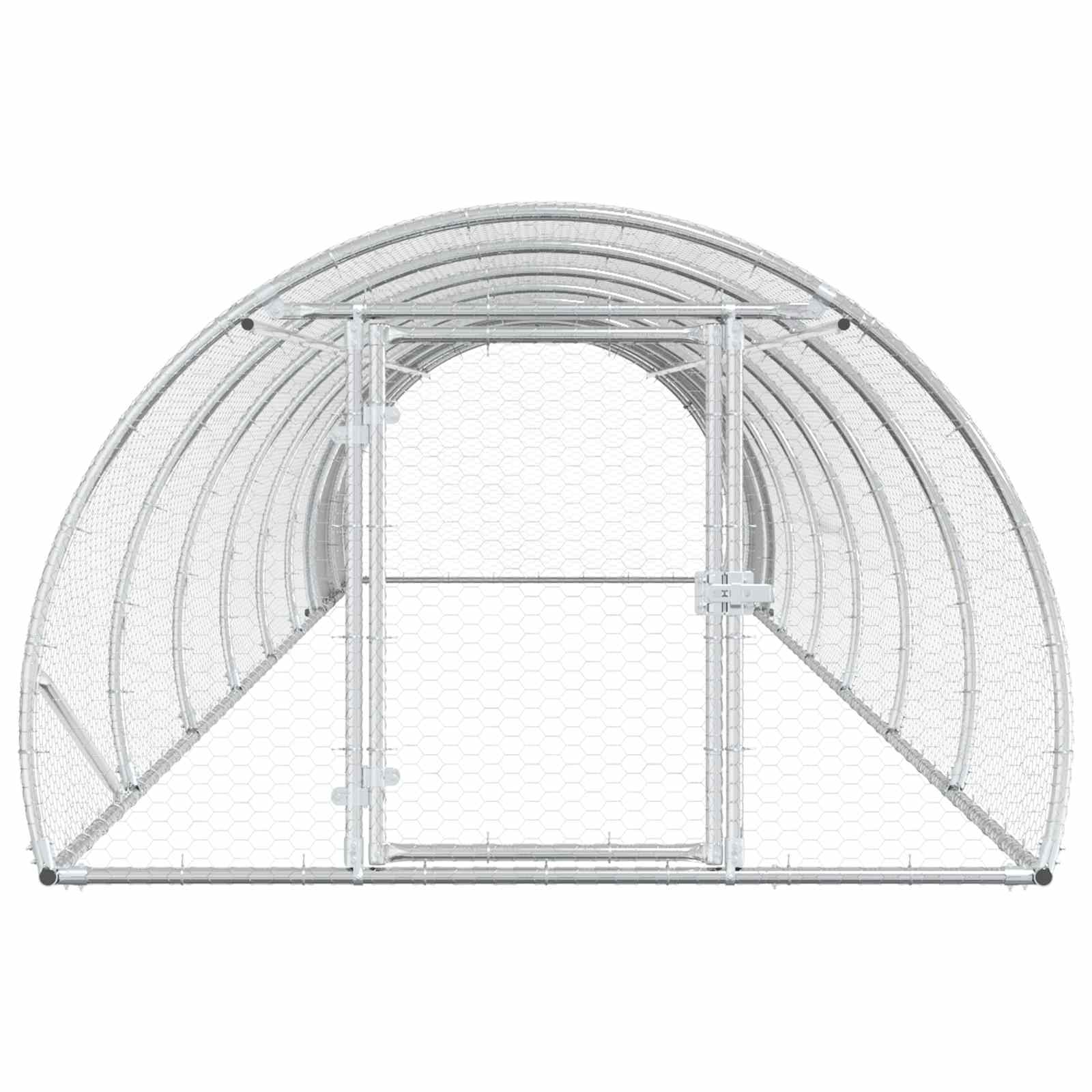 Pollaio Argento 800 x 150 x 100 cm Acciaio zincato