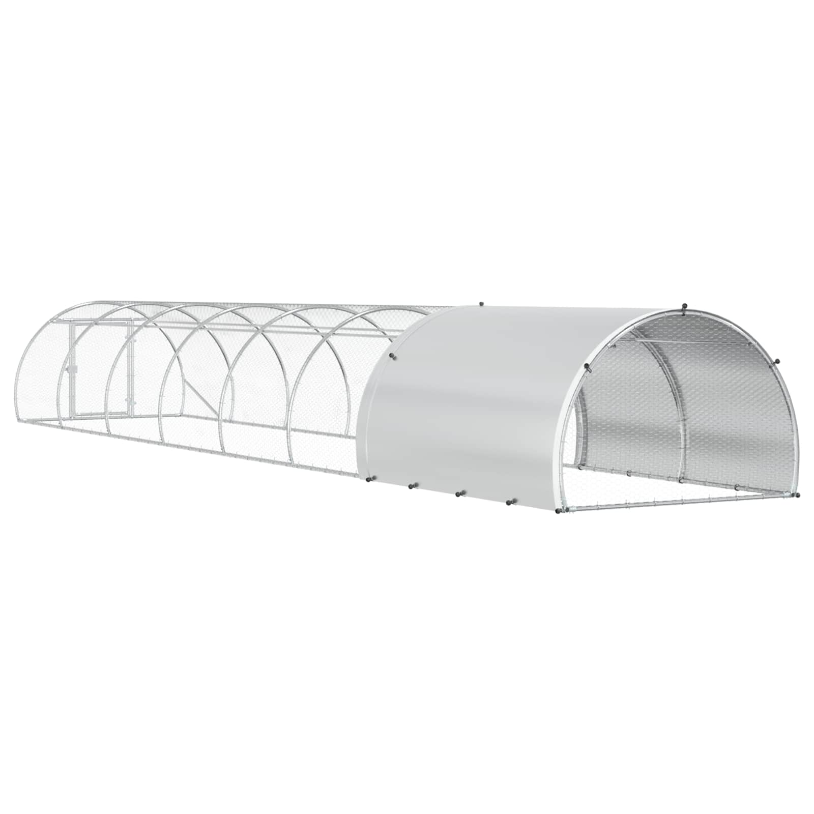Pollaio Argento 800 x 150 x 100 cm Acciaio zincato