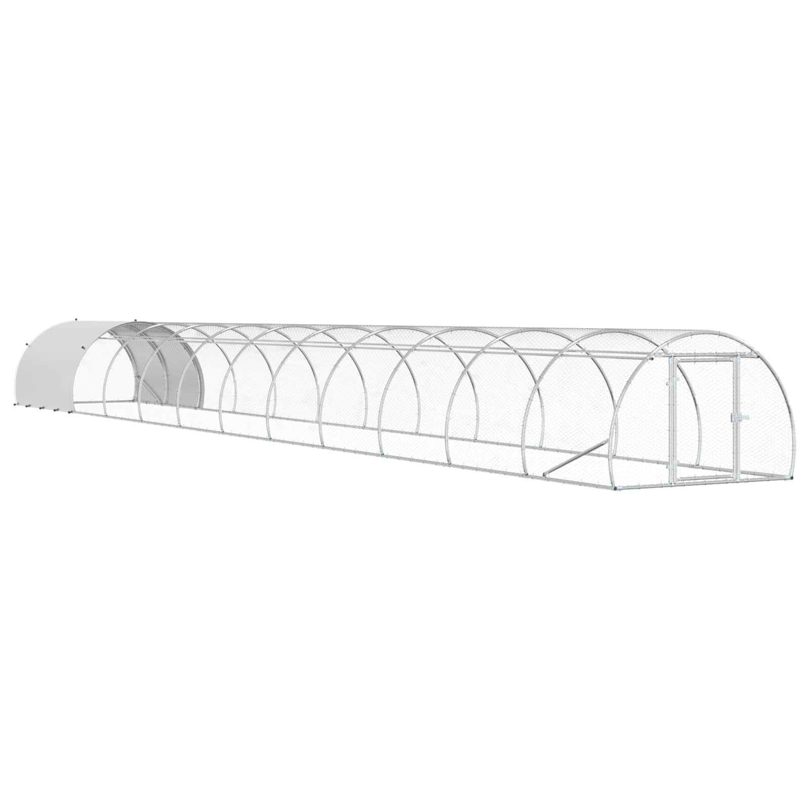Pollaio Argento 1200 x 150 x 100 cm Acciaio zincato