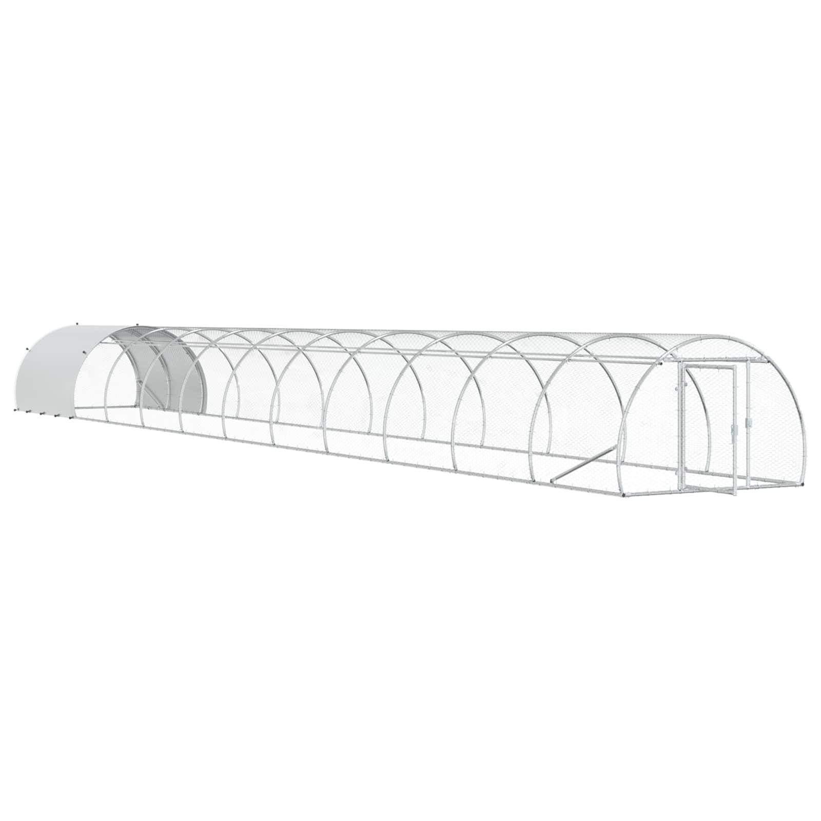 Pollaio Argento 1200 x 150 x 100 cm Acciaio zincato