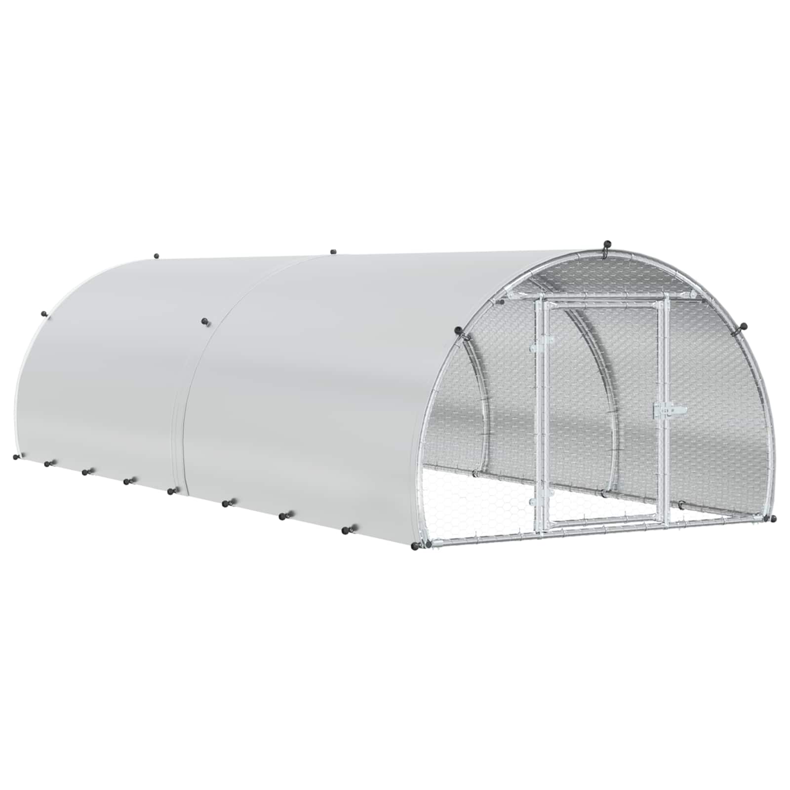 Pollaio Argento 400 x 150 x 100 cm Acciaio zincato