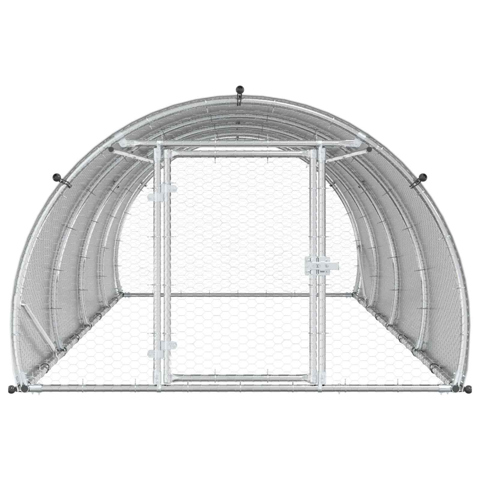Pollaio Argento 400 x 150 x 100 cm Acciaio zincato