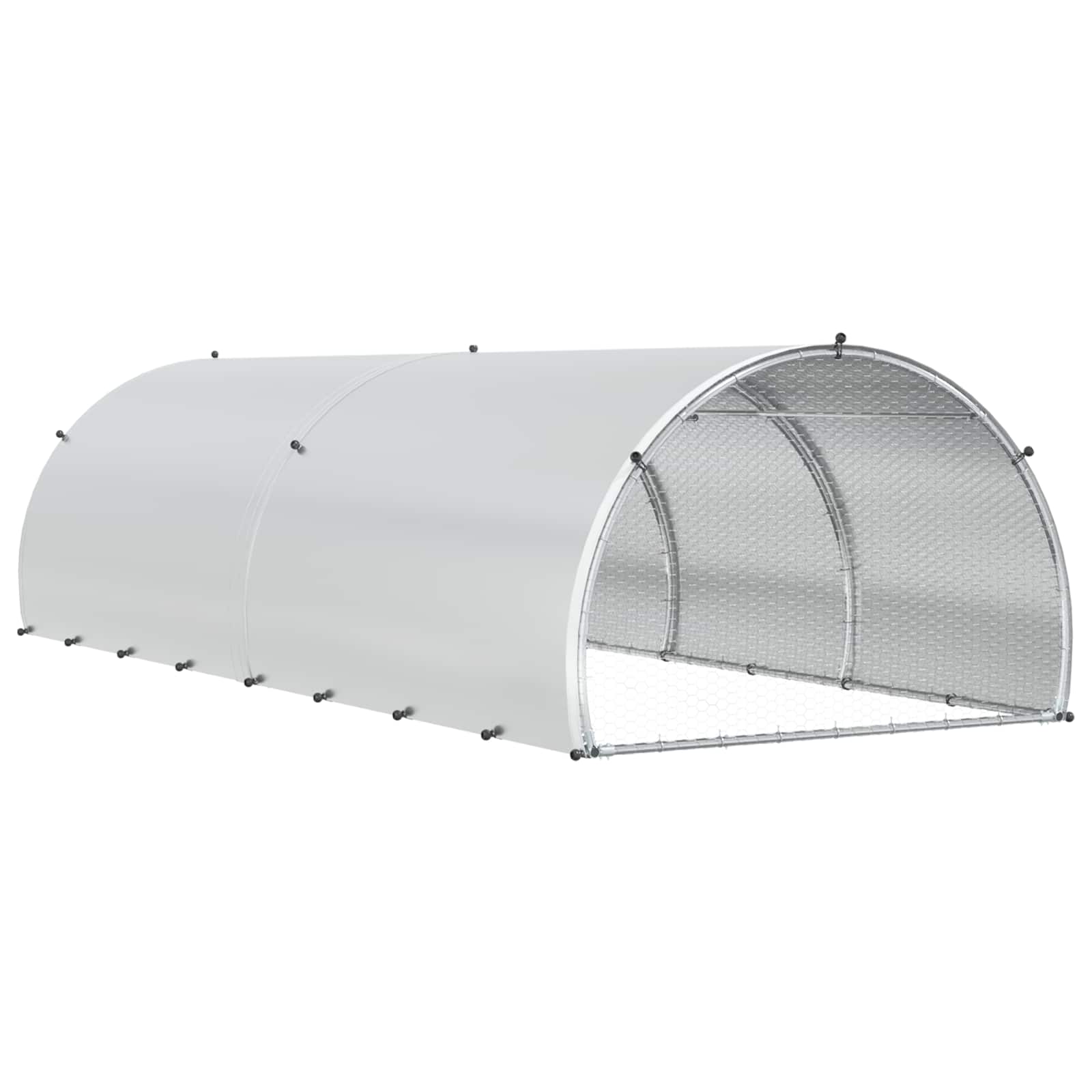 Pollaio Argento 400 x 150 x 100 cm Acciaio zincato