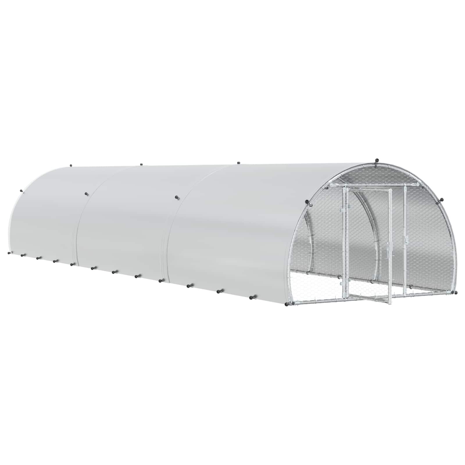 Pollaio Argento 600 x 150 x 100 cm Acciaio zincato