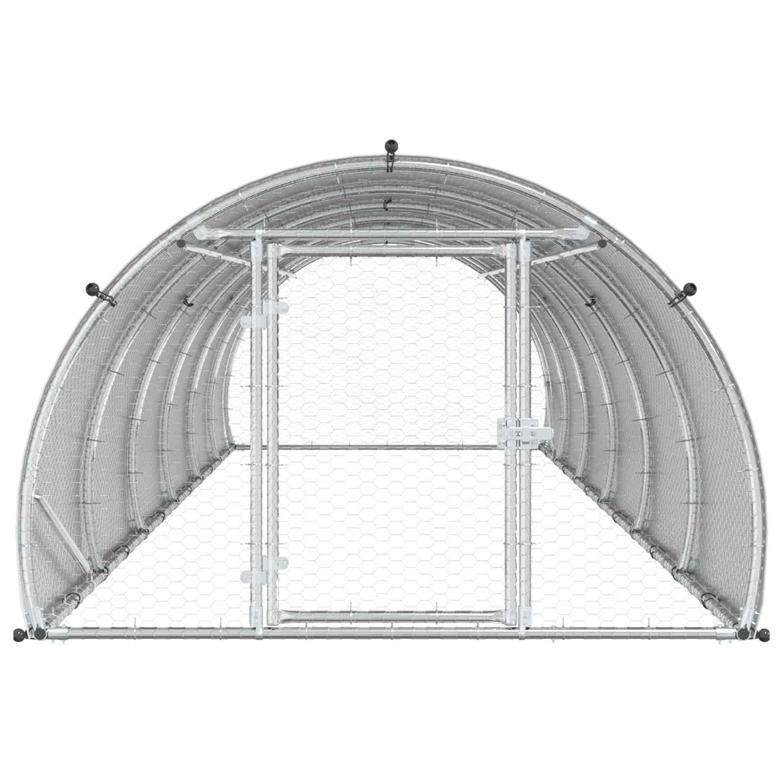 Pollaio Argento 600 x 150 x 100 cm Acciaio zincato