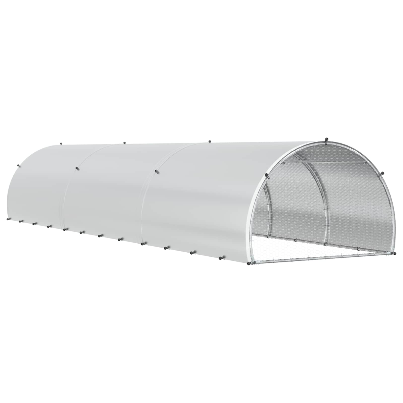 Pollaio Argento 600 x 150 x 100 cm Acciaio zincato