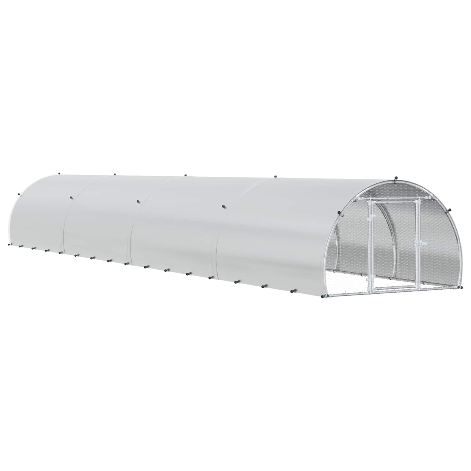 Pollaio Argento 800 x 150 x 100 cm Acciaio zincato