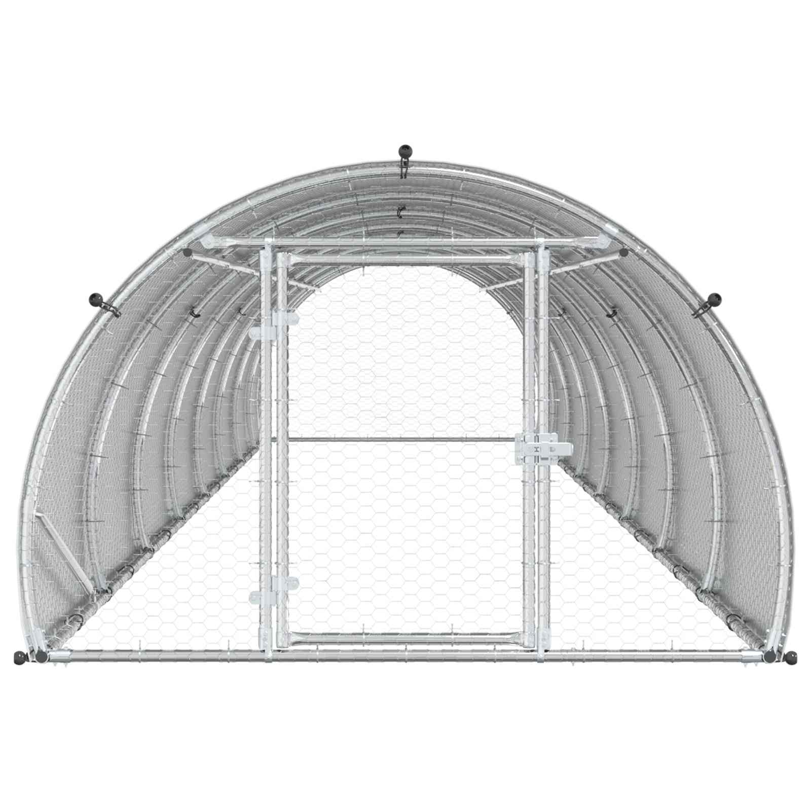 Pollaio Argento 800 x 150 x 100 cm Acciaio zincato