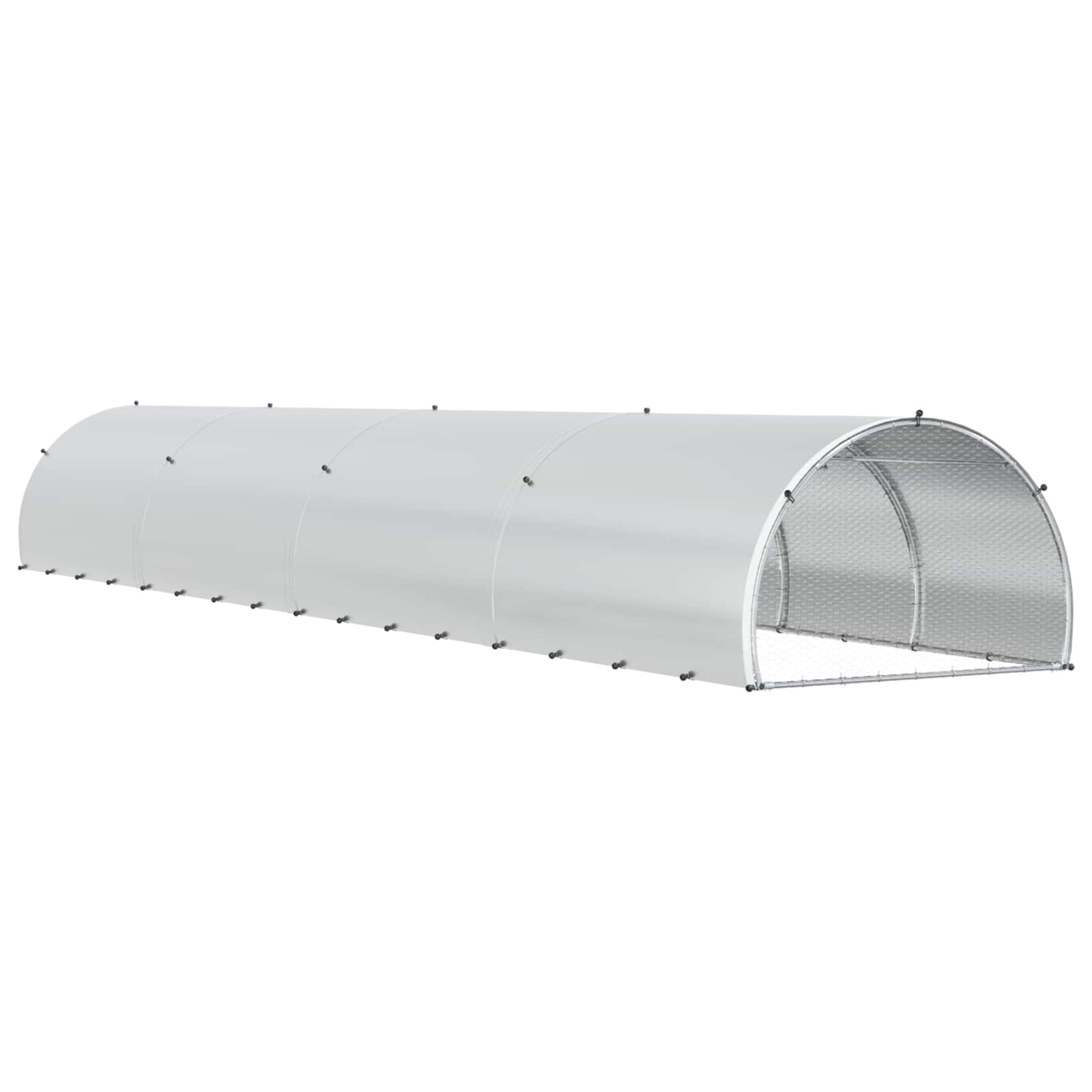 Pollaio Argento 800 x 150 x 100 cm Acciaio zincato