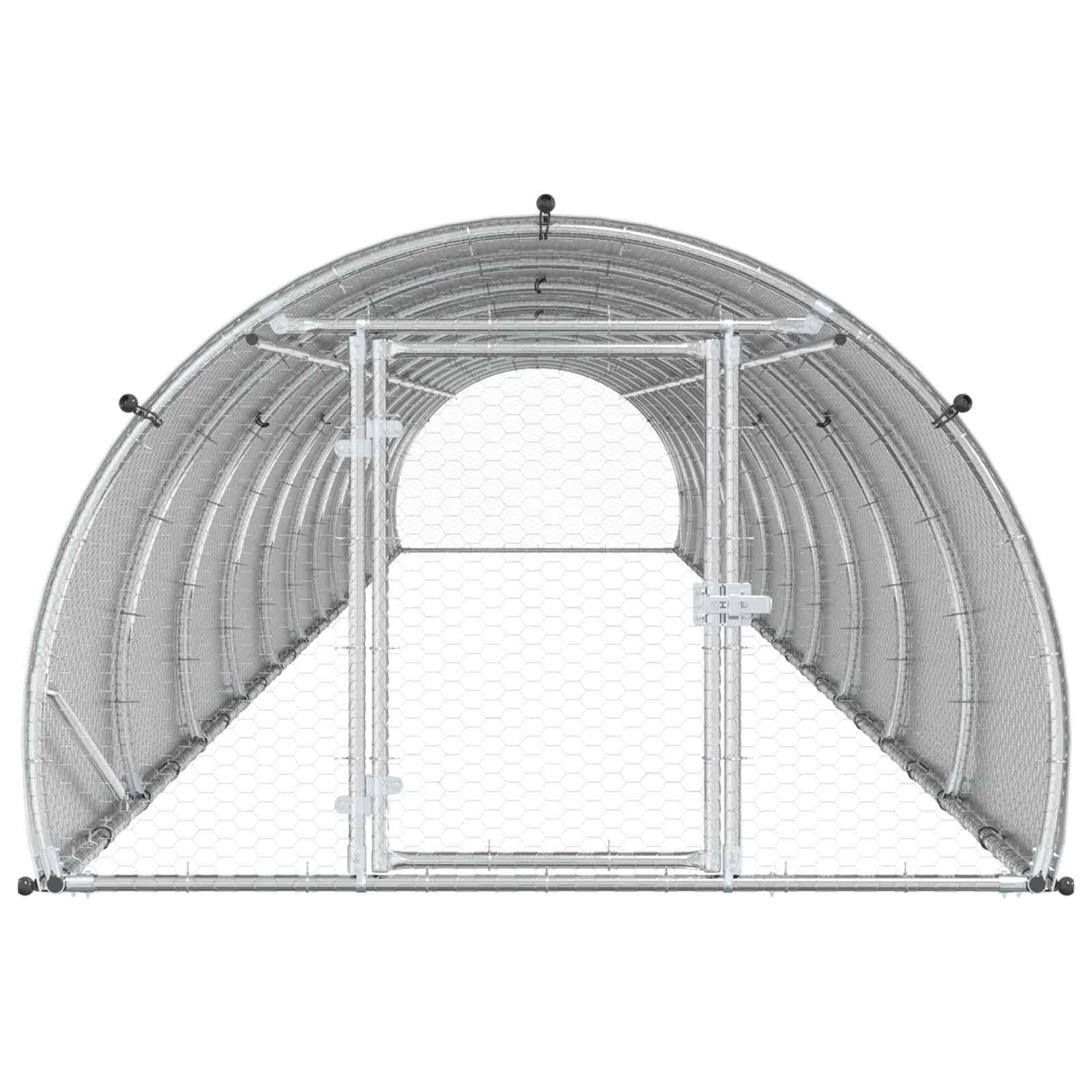 Pollaio Argento 1200 x 150 x 100 cm Acciaio zincato