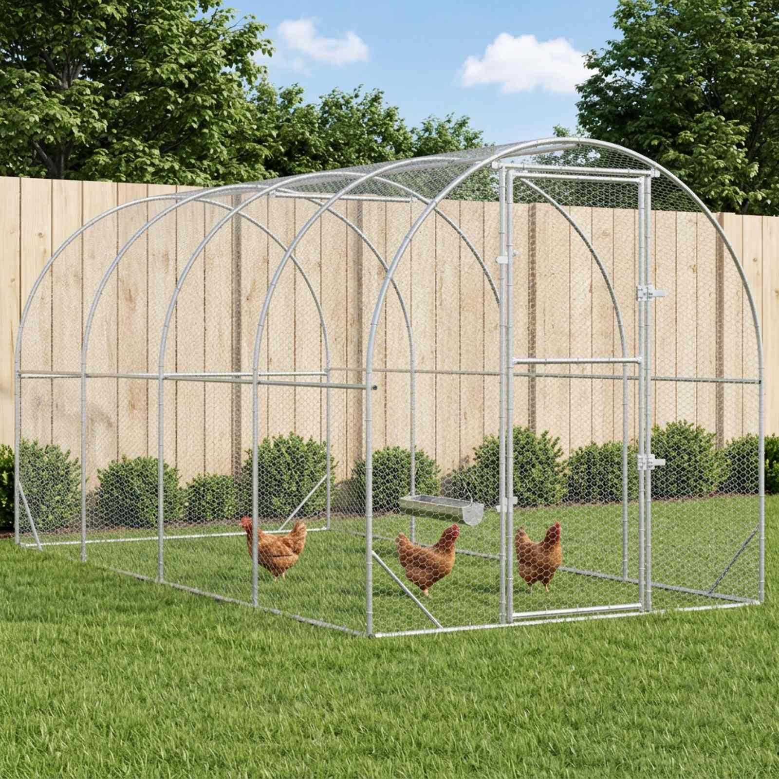 Pollaio Argento 400 x 200 x 200 cm Acciaio zincato