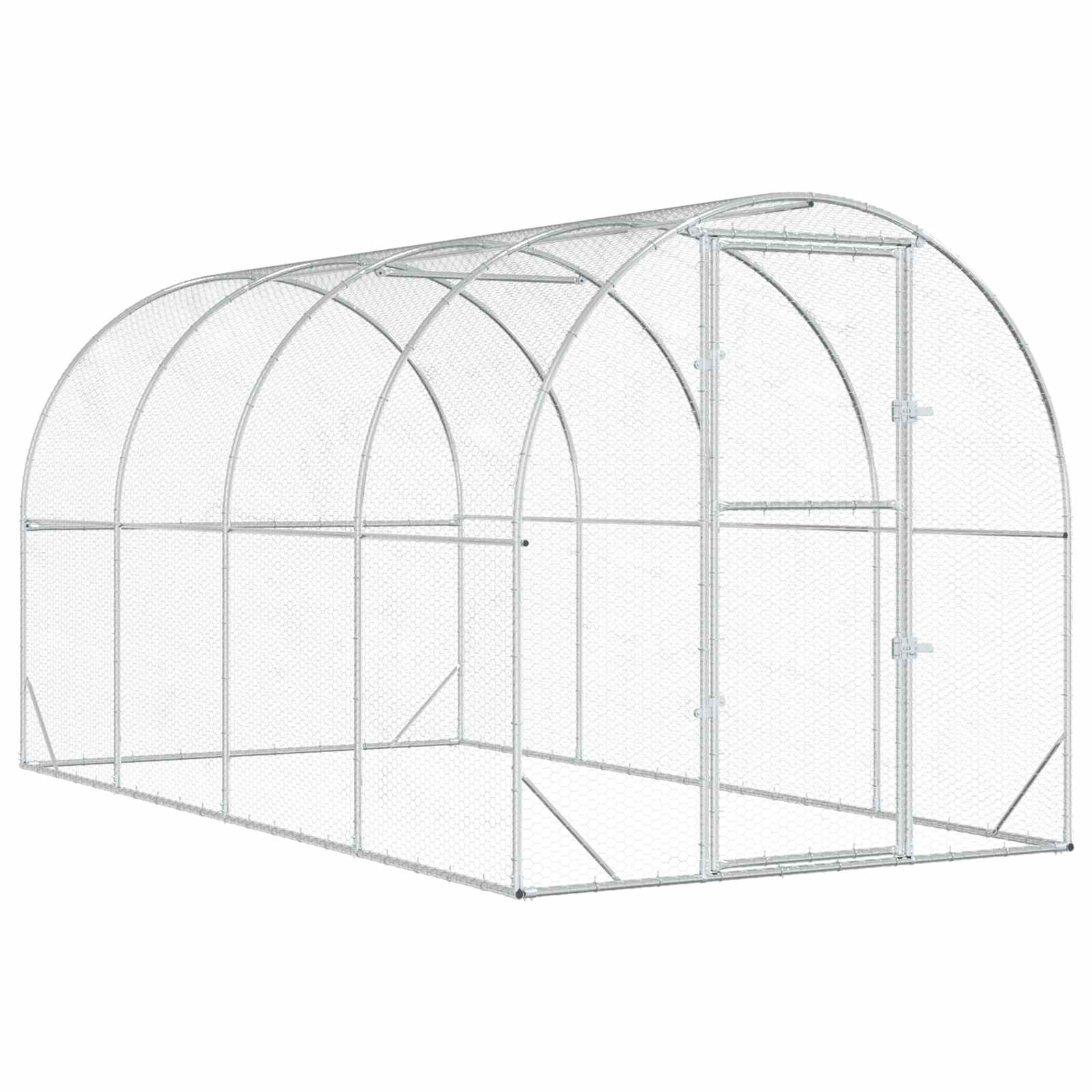 Pollaio Argento 400 x 200 x 200 cm Acciaio zincato