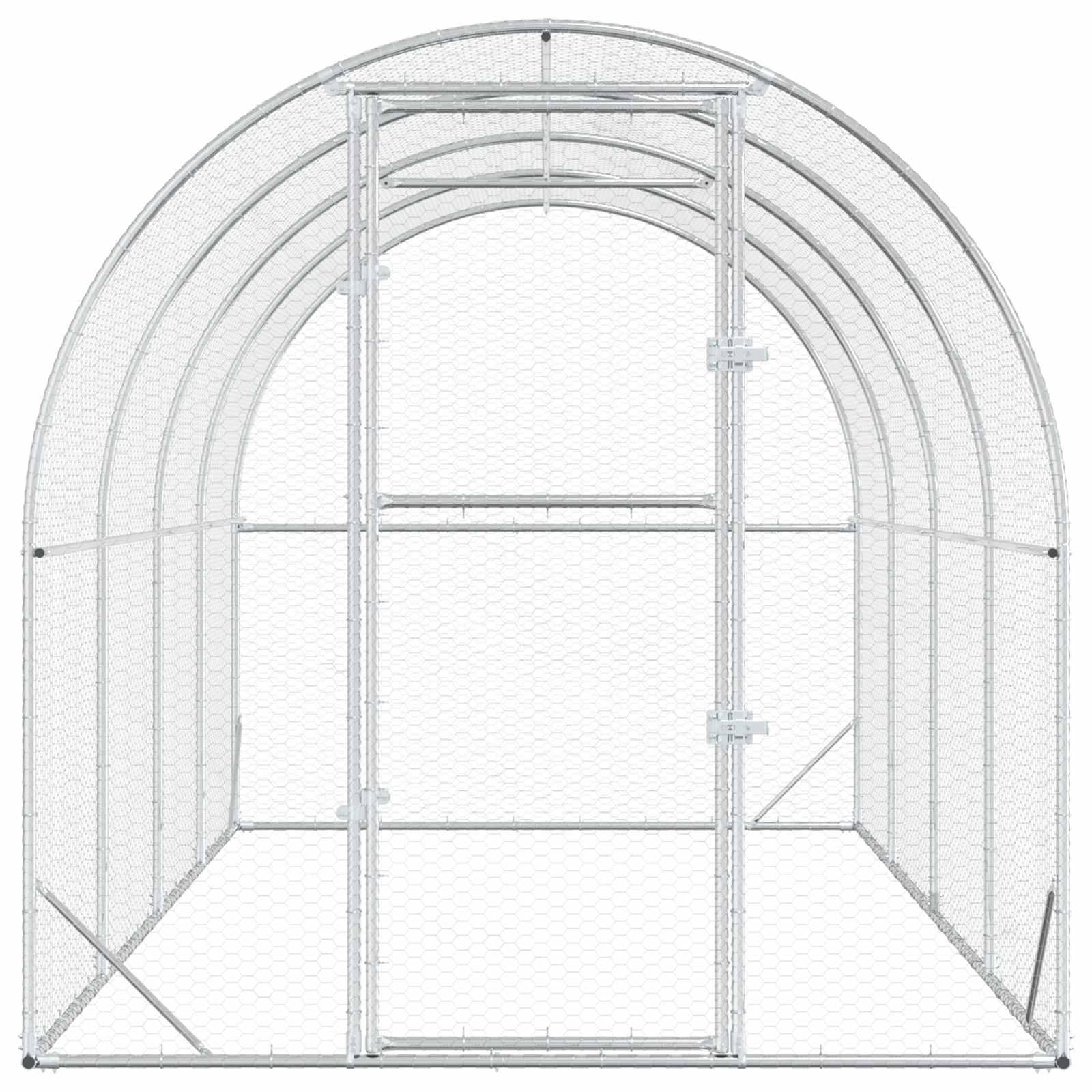 Pollaio Argento 400 x 200 x 200 cm Acciaio zincato