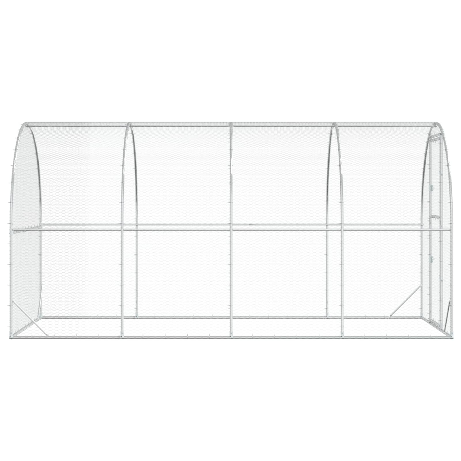 Pollaio Argento 400 x 200 x 200 cm Acciaio zincato