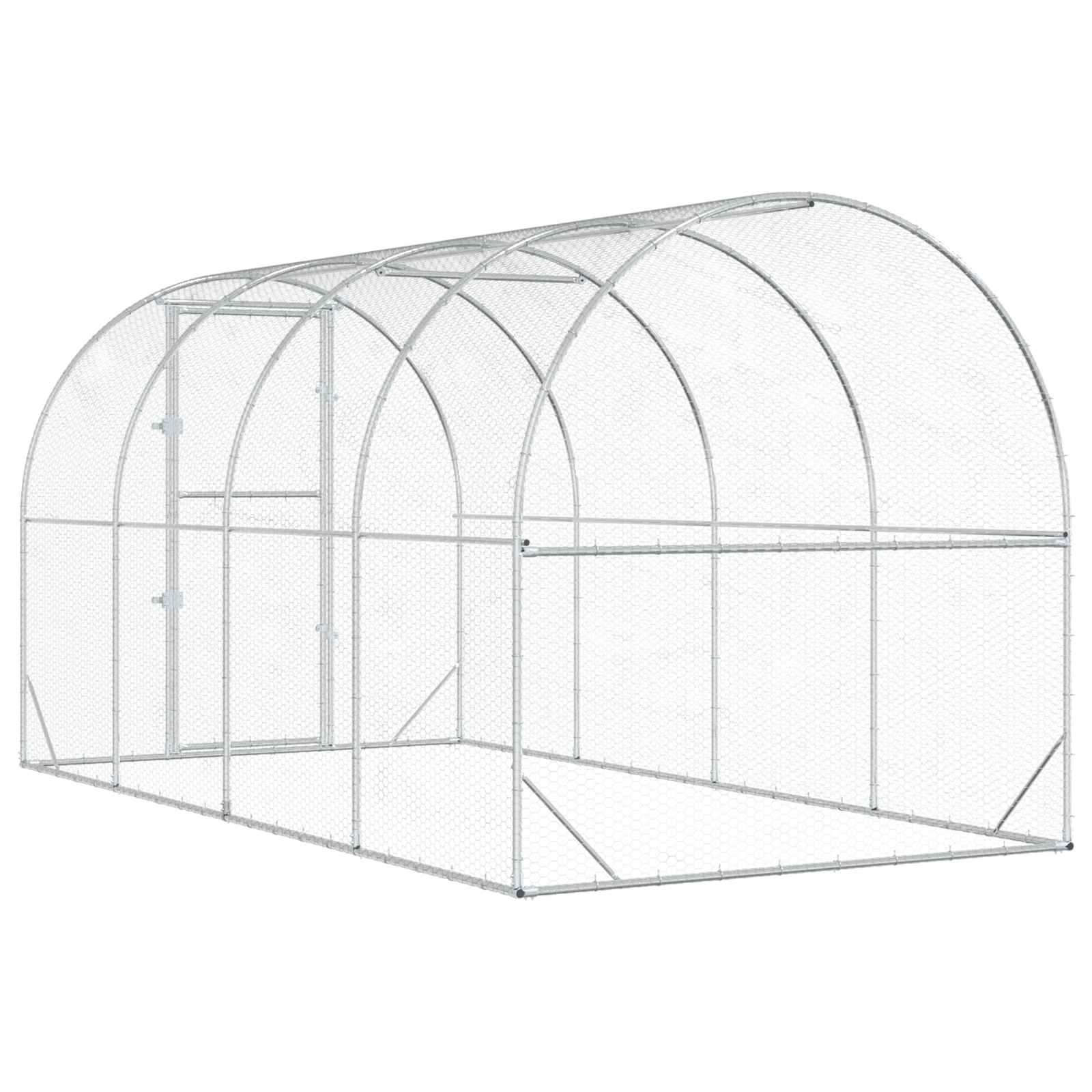 Pollaio Argento 400 x 200 x 200 cm Acciaio zincato