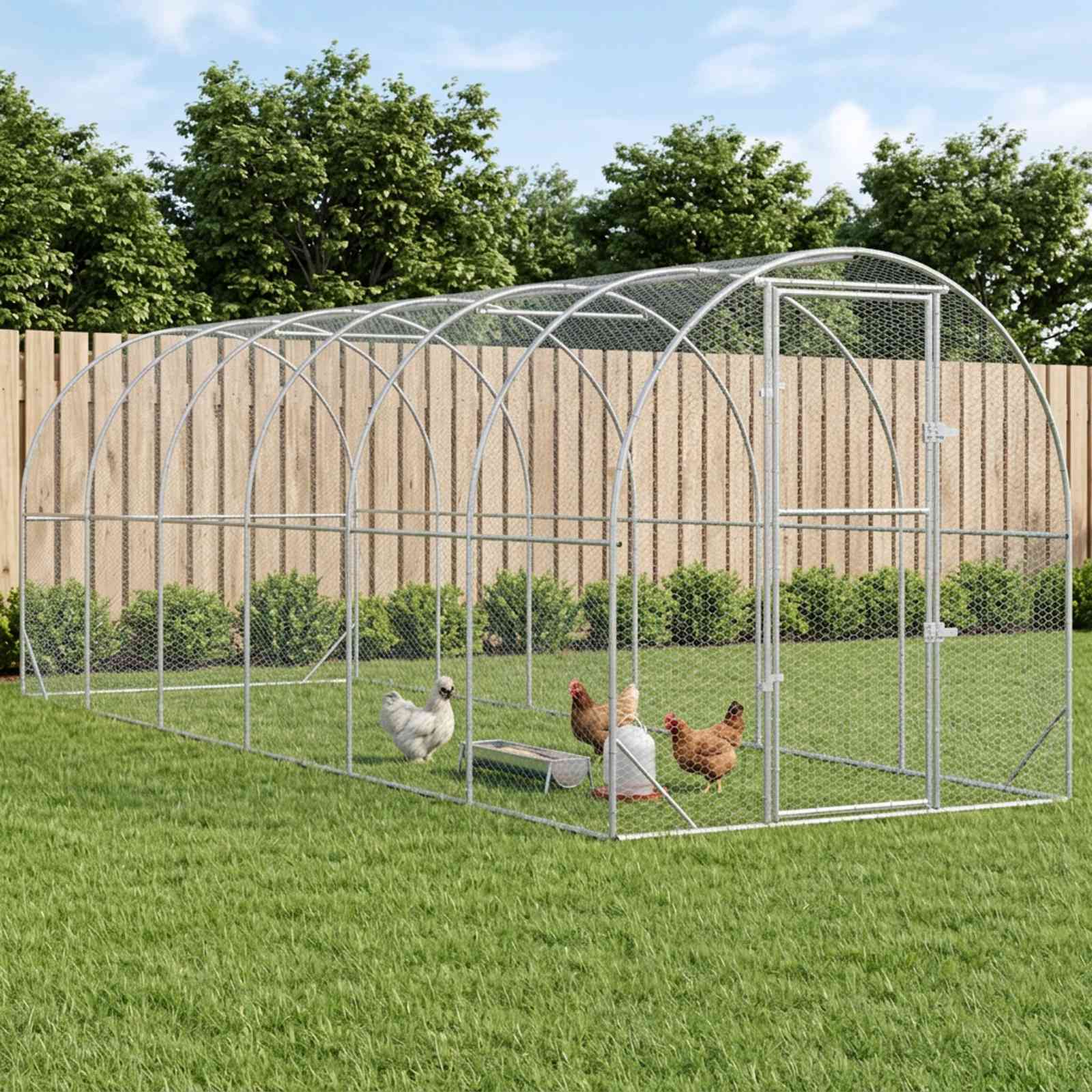 Pollaio Argento 600 x 200 x 200 cm Acciaio zincato
