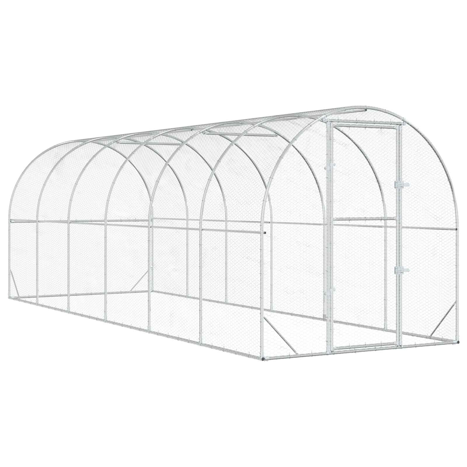Pollaio Argento 600 x 200 x 200 cm Acciaio zincato