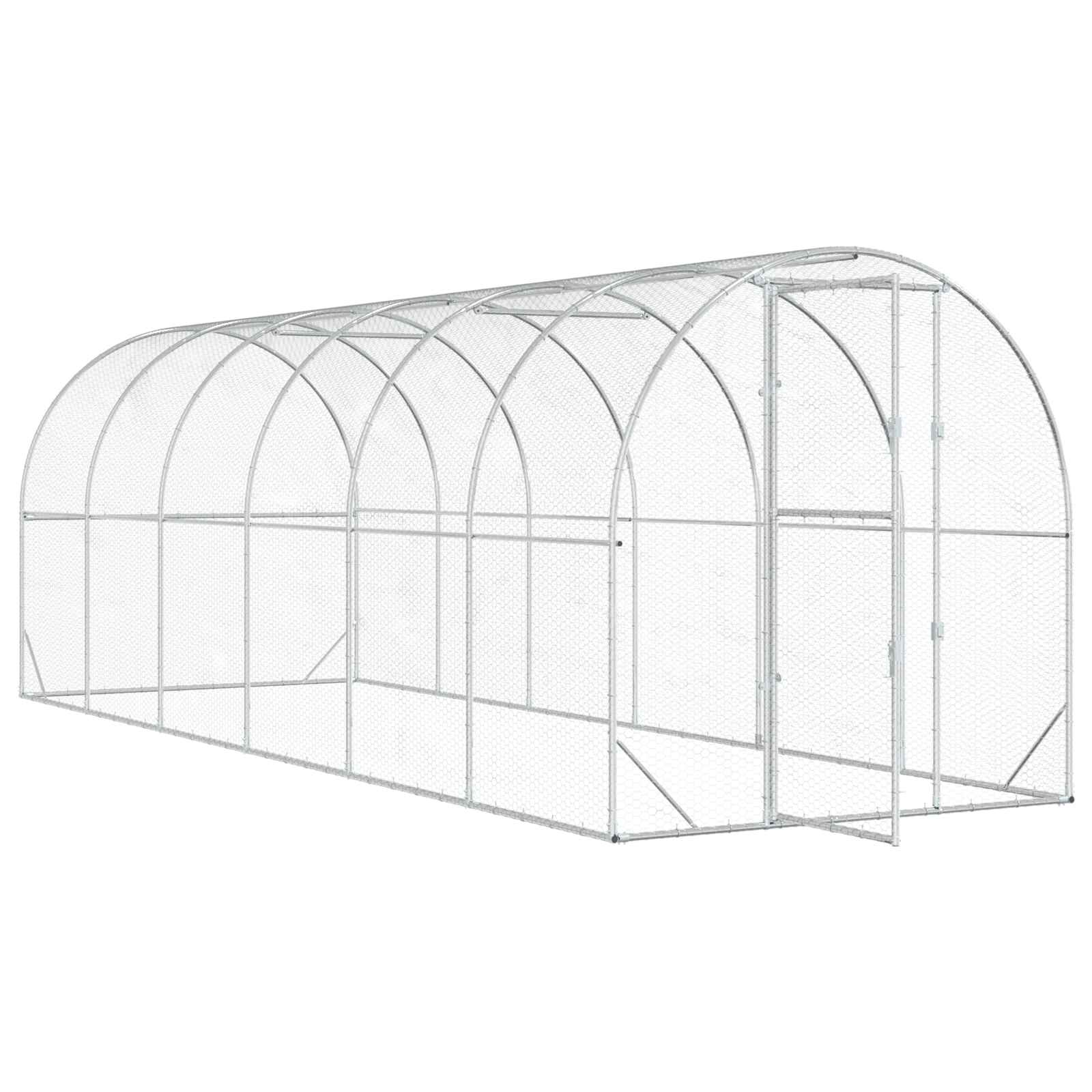 Pollaio Argento 600 x 200 x 200 cm Acciaio zincato