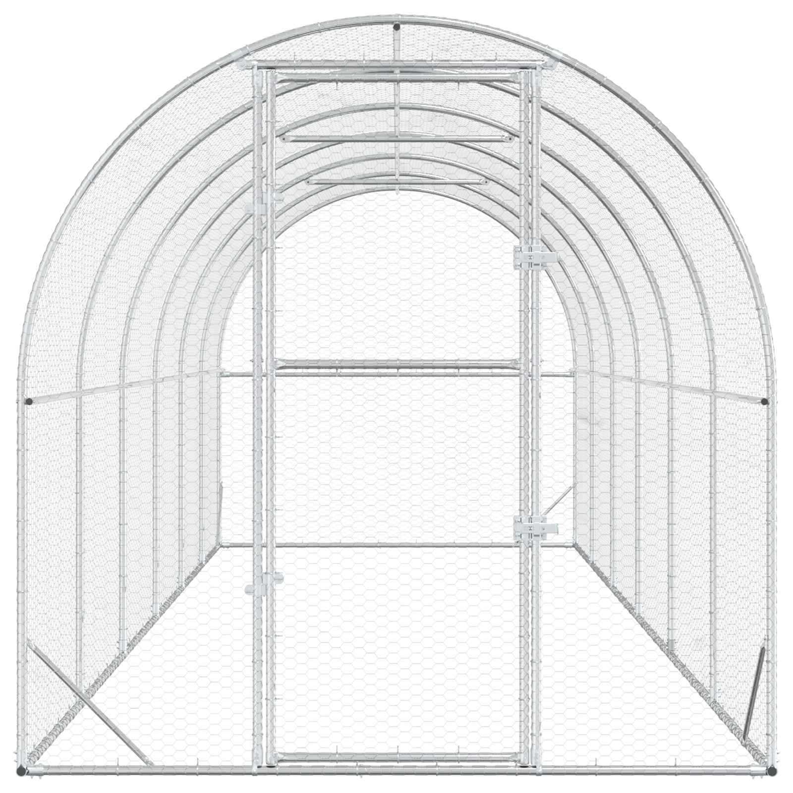 Pollaio Argento 600 x 200 x 200 cm Acciaio zincato