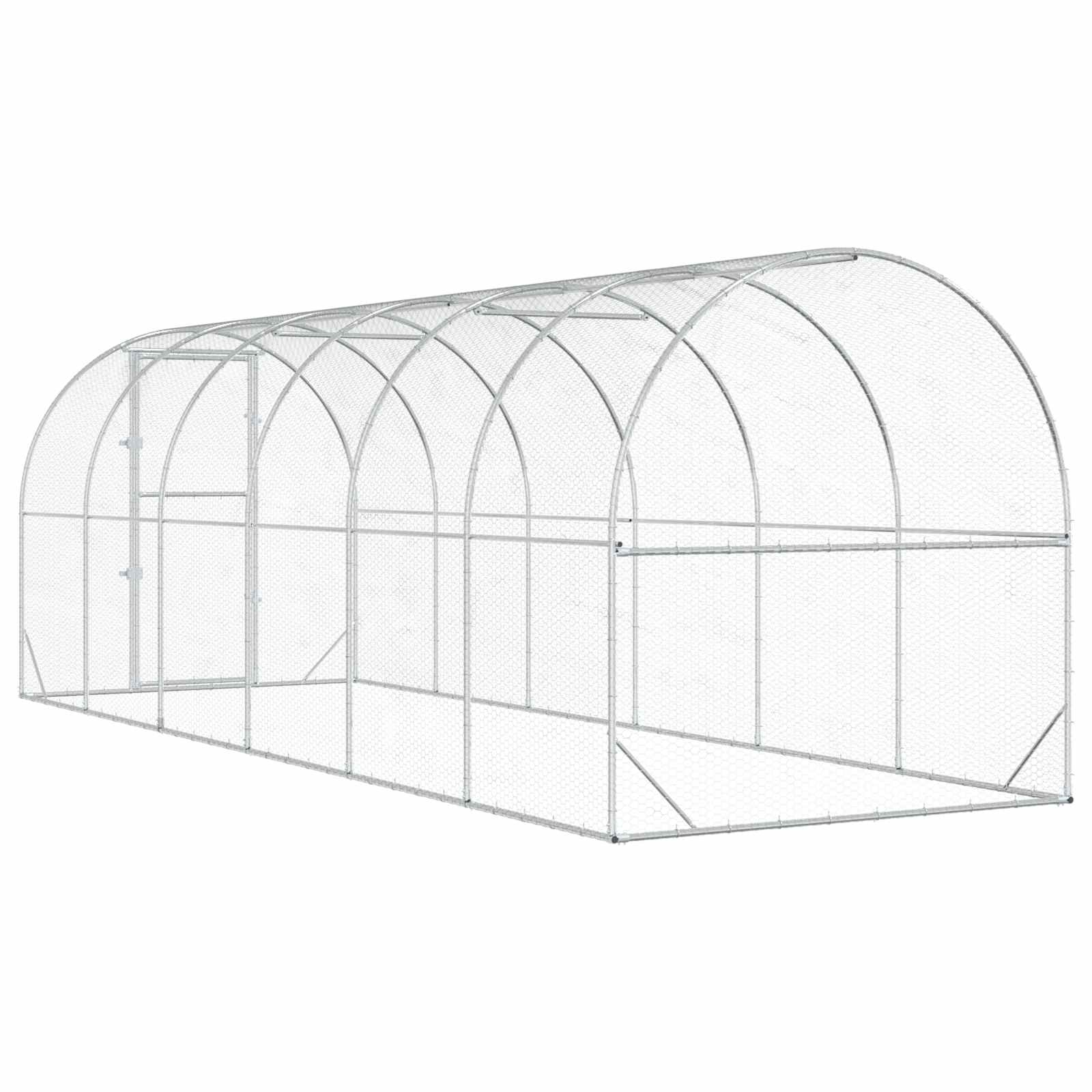 Pollaio Argento 600 x 200 x 200 cm Acciaio zincato