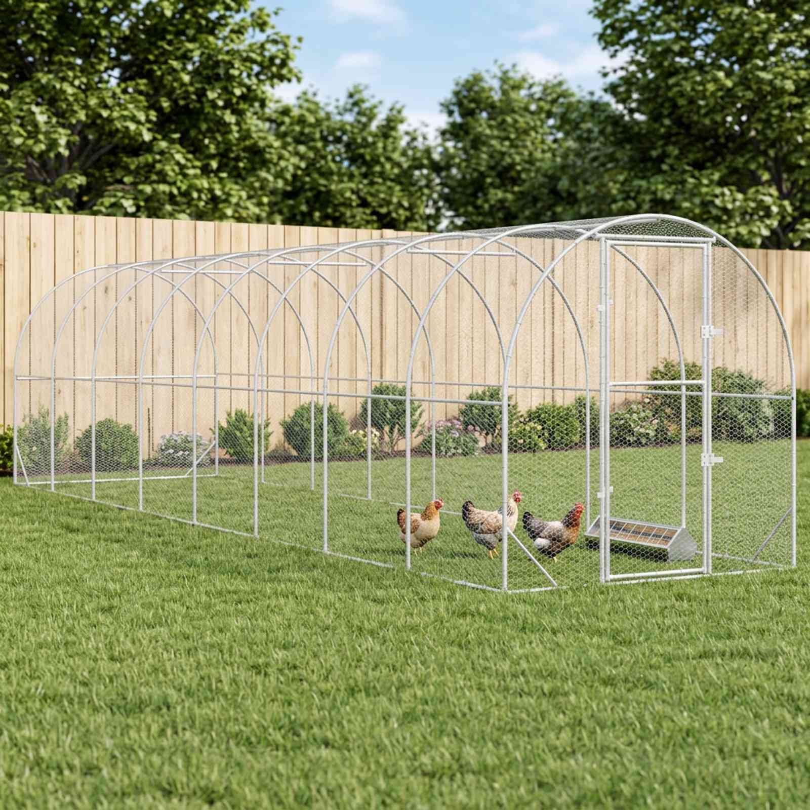 Pollaio Argento 800 x 200 x 200 cm Acciaio zincato