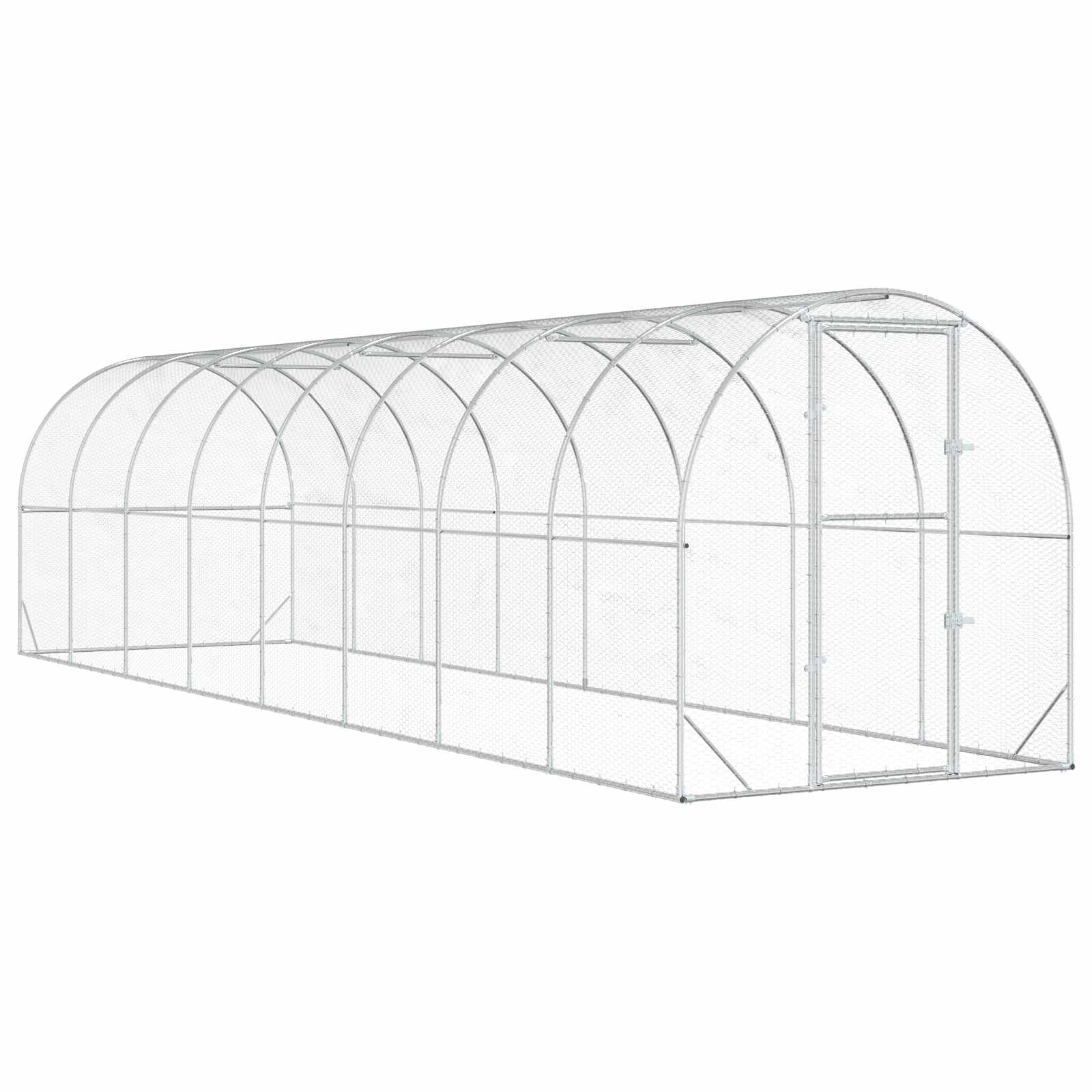 Pollaio Argento 800 x 200 x 200 cm Acciaio zincato