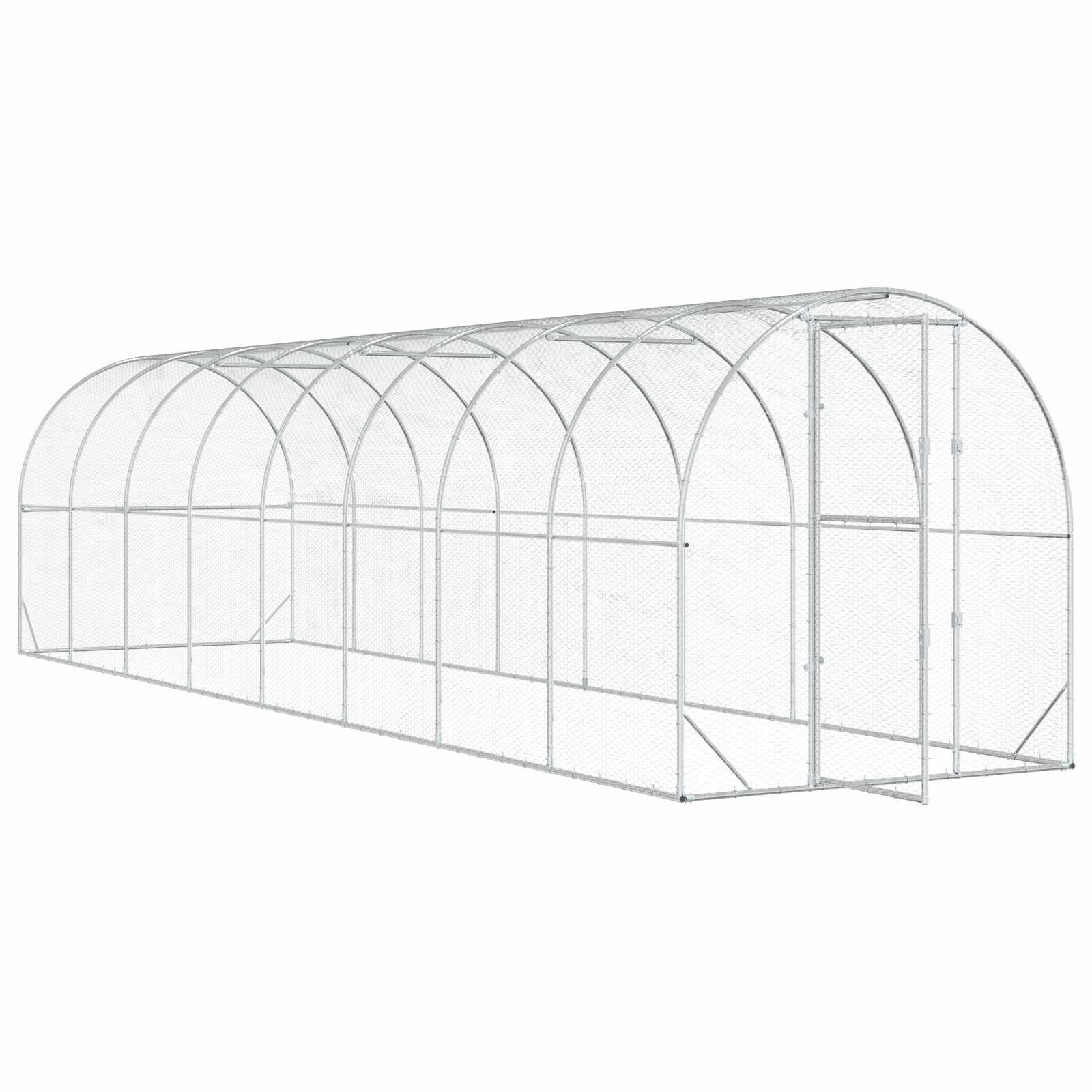 Pollaio Argento 800 x 200 x 200 cm Acciaio zincato