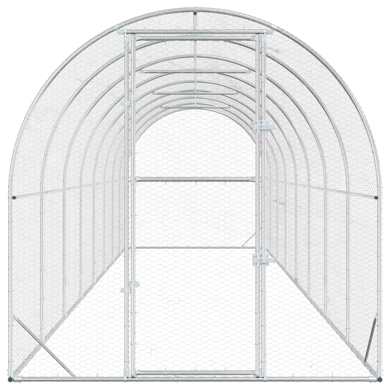 Pollaio Argento 800 x 200 x 200 cm Acciaio zincato