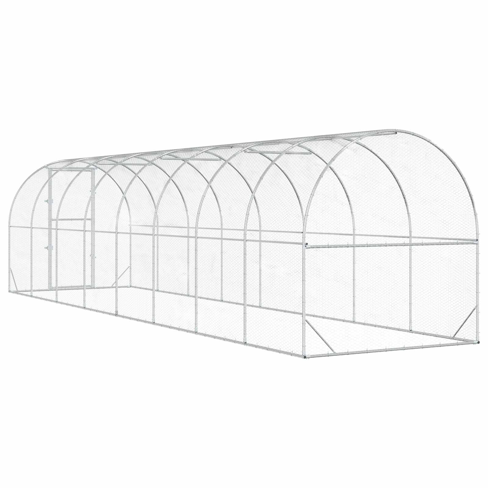 Pollaio Argento 800 x 200 x 200 cm Acciaio zincato
