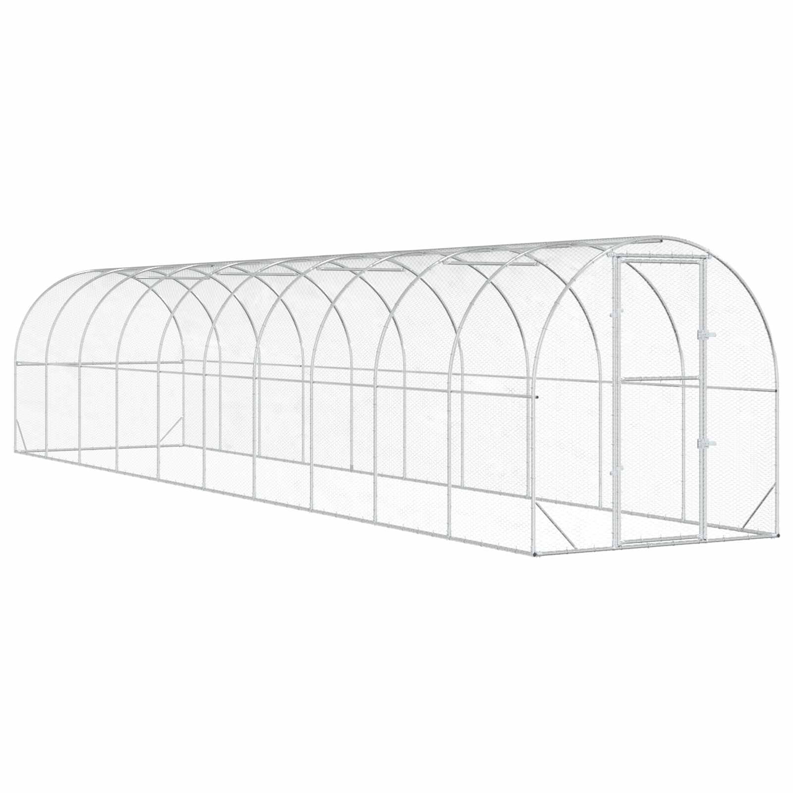 Pollaio Argento 1000 x 200 x 200 cm Acciaio zincato