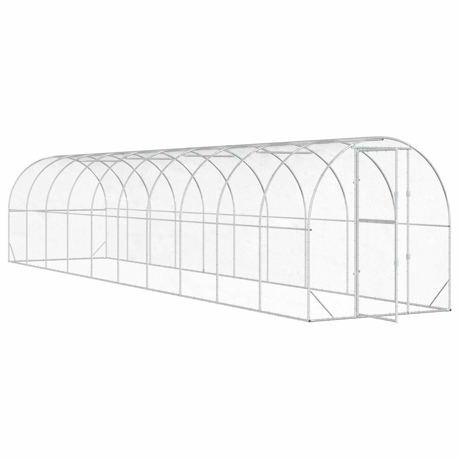 Pollaio Argento 1000 x 200 x 200 cm Acciaio zincato