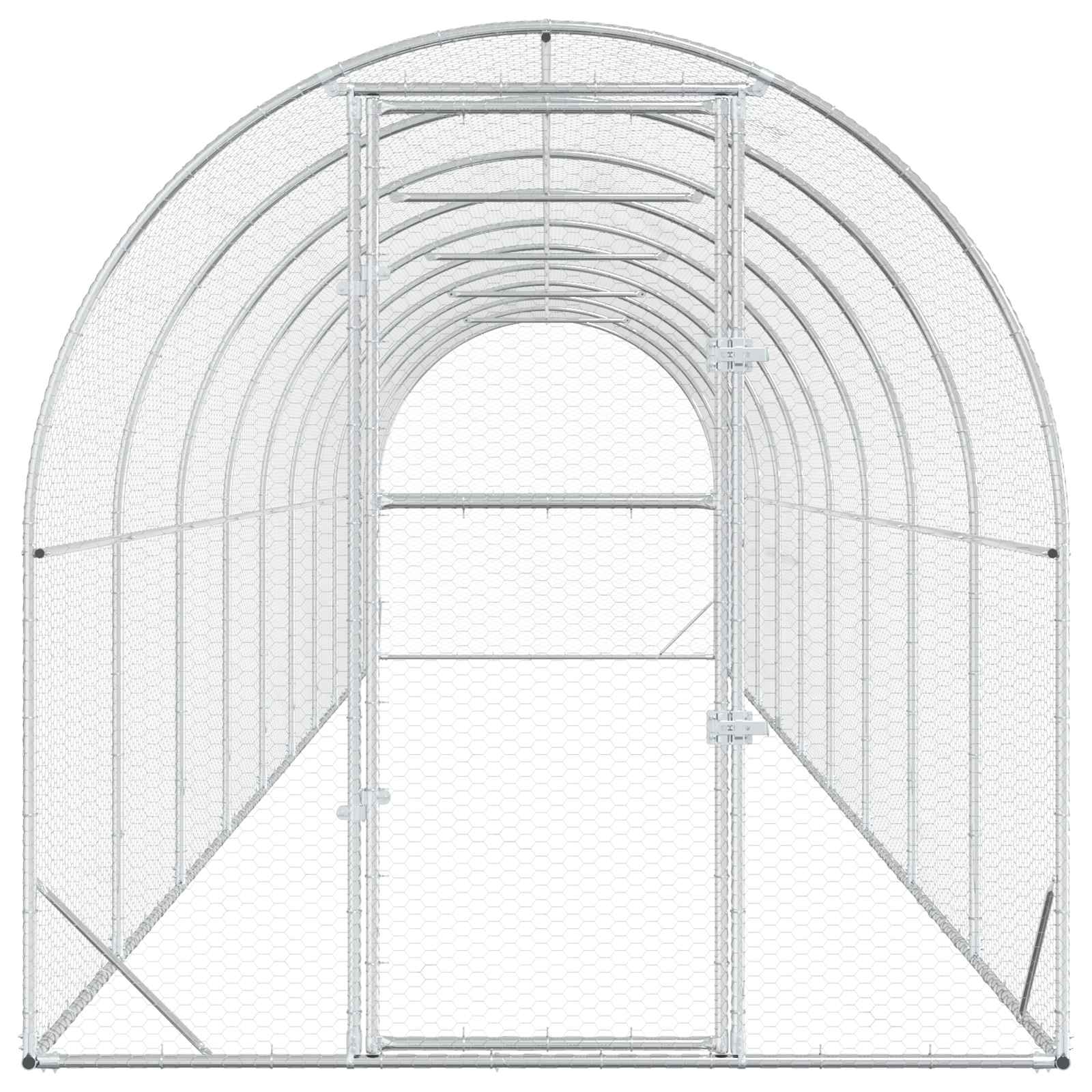 Pollaio Argento 1000 x 200 x 200 cm Acciaio zincato
