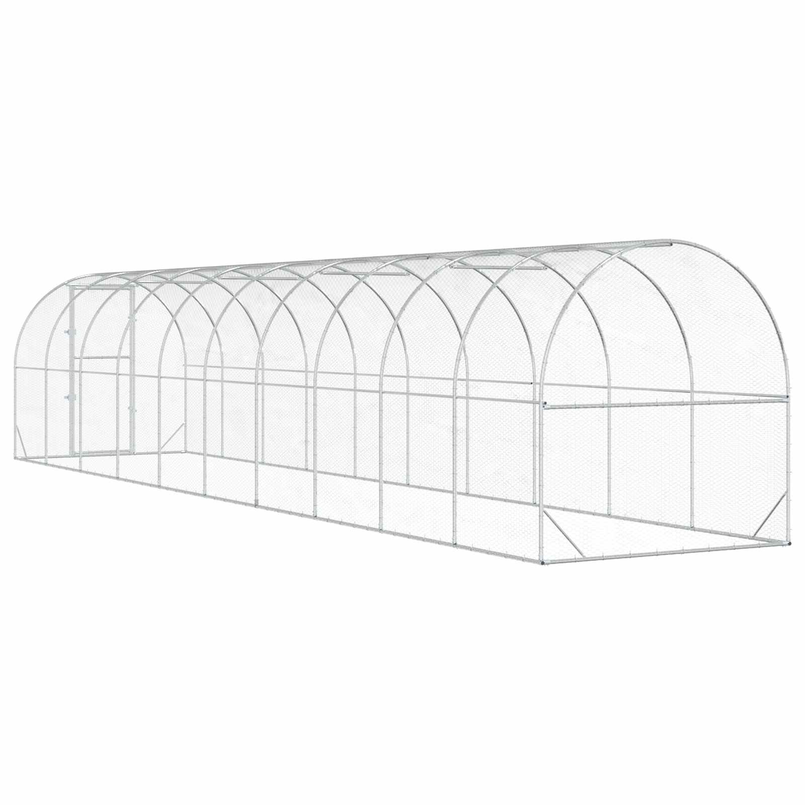 Pollaio Argento 1000 x 200 x 200 cm Acciaio zincato