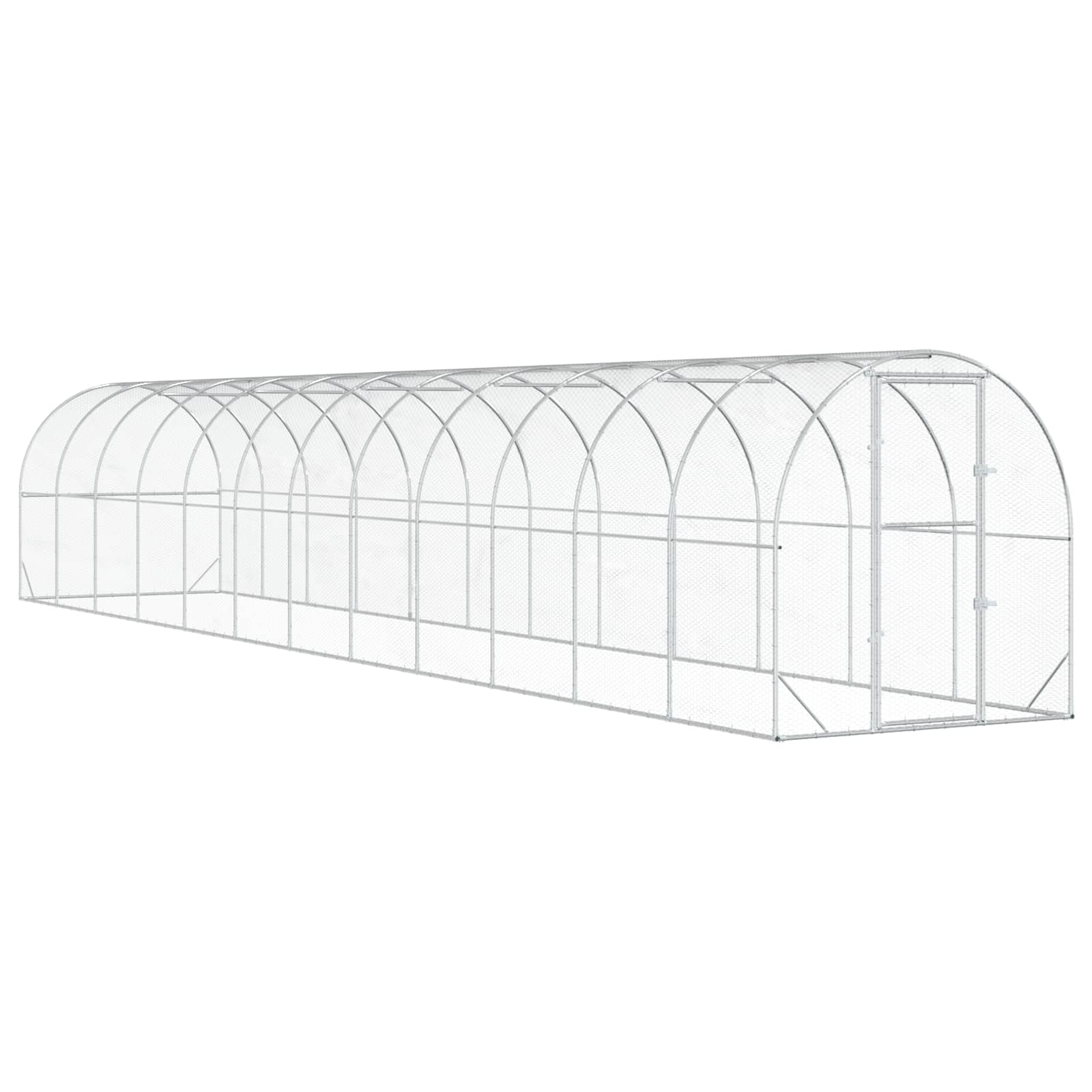 Pollaio Argento 1200 x 200 x 200 cm Acciaio zincato