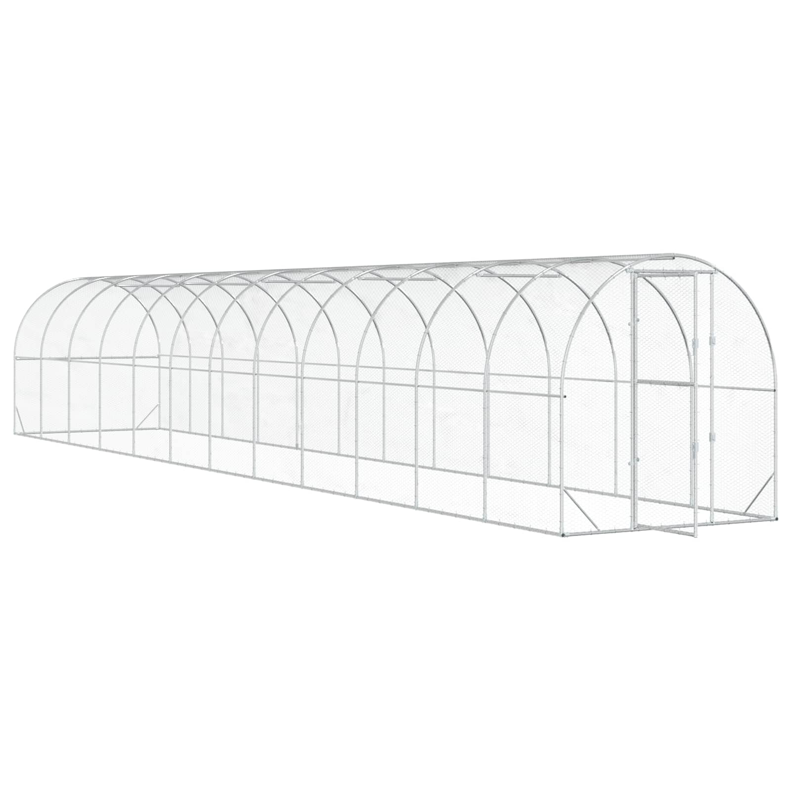 Pollaio Argento 1200 x 200 x 200 cm Acciaio zincato