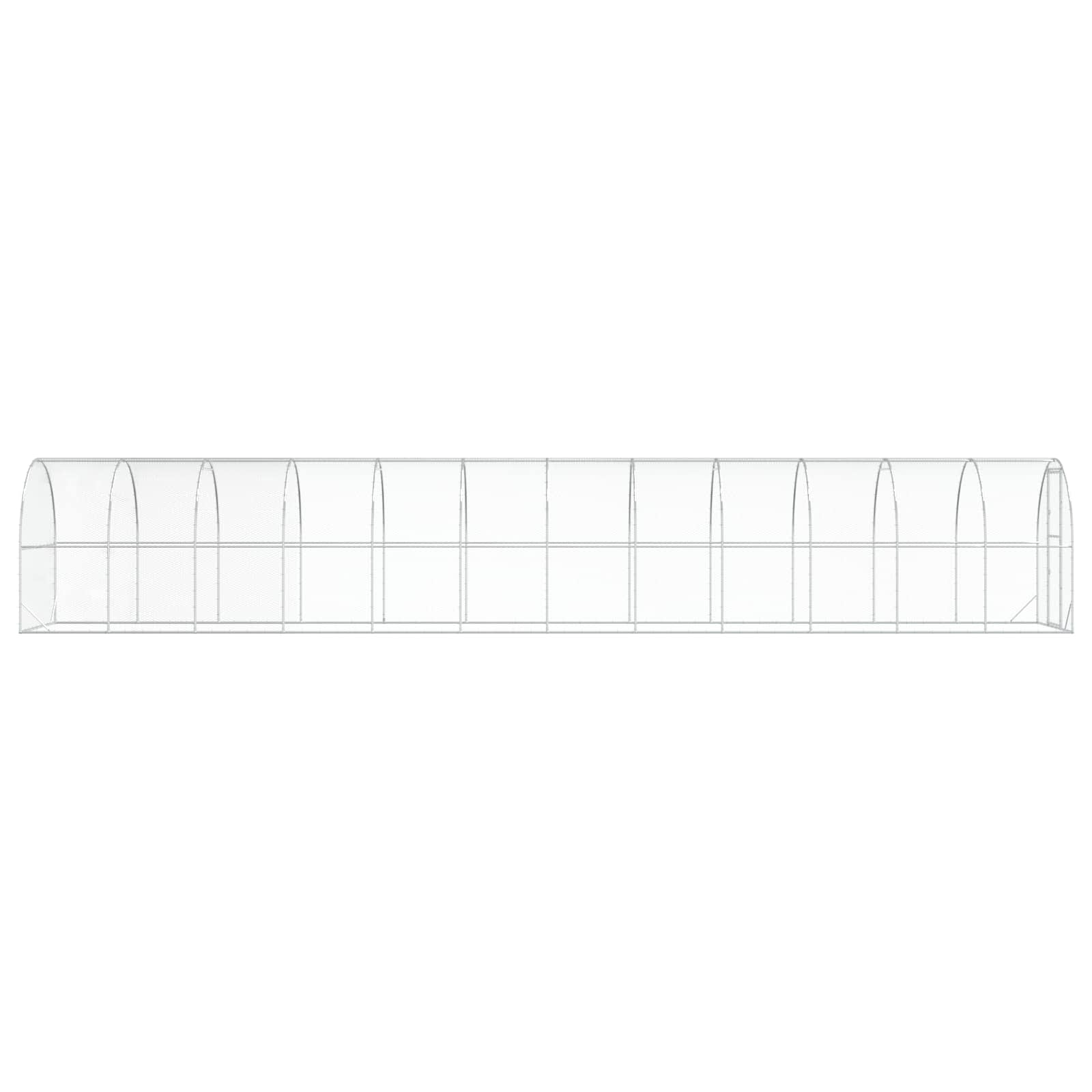 Pollaio Argento 1200 x 200 x 200 cm Acciaio zincato
