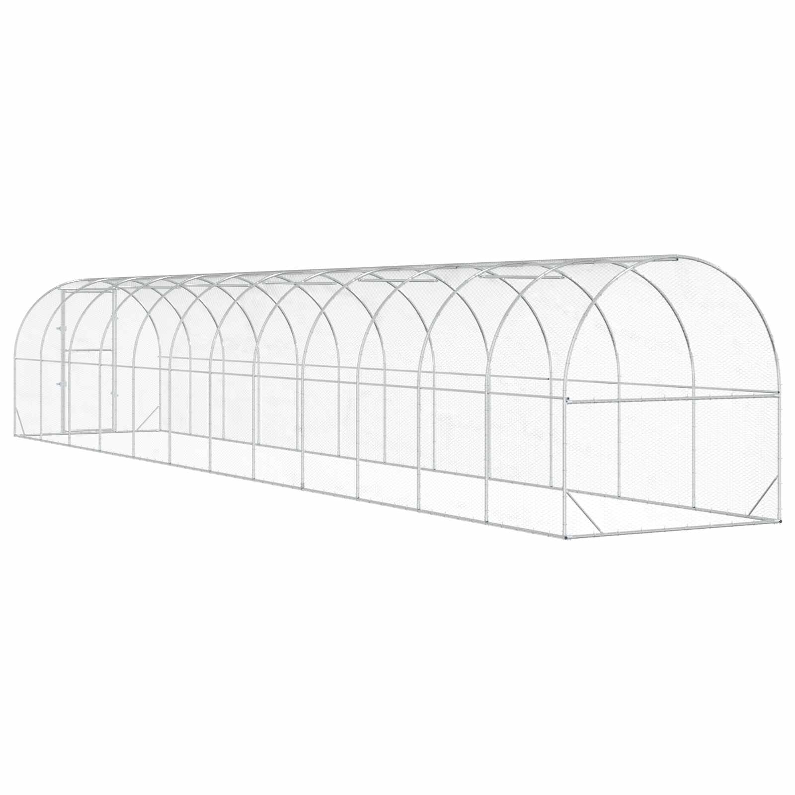 Pollaio Argento 1200 x 200 x 200 cm Acciaio zincato
