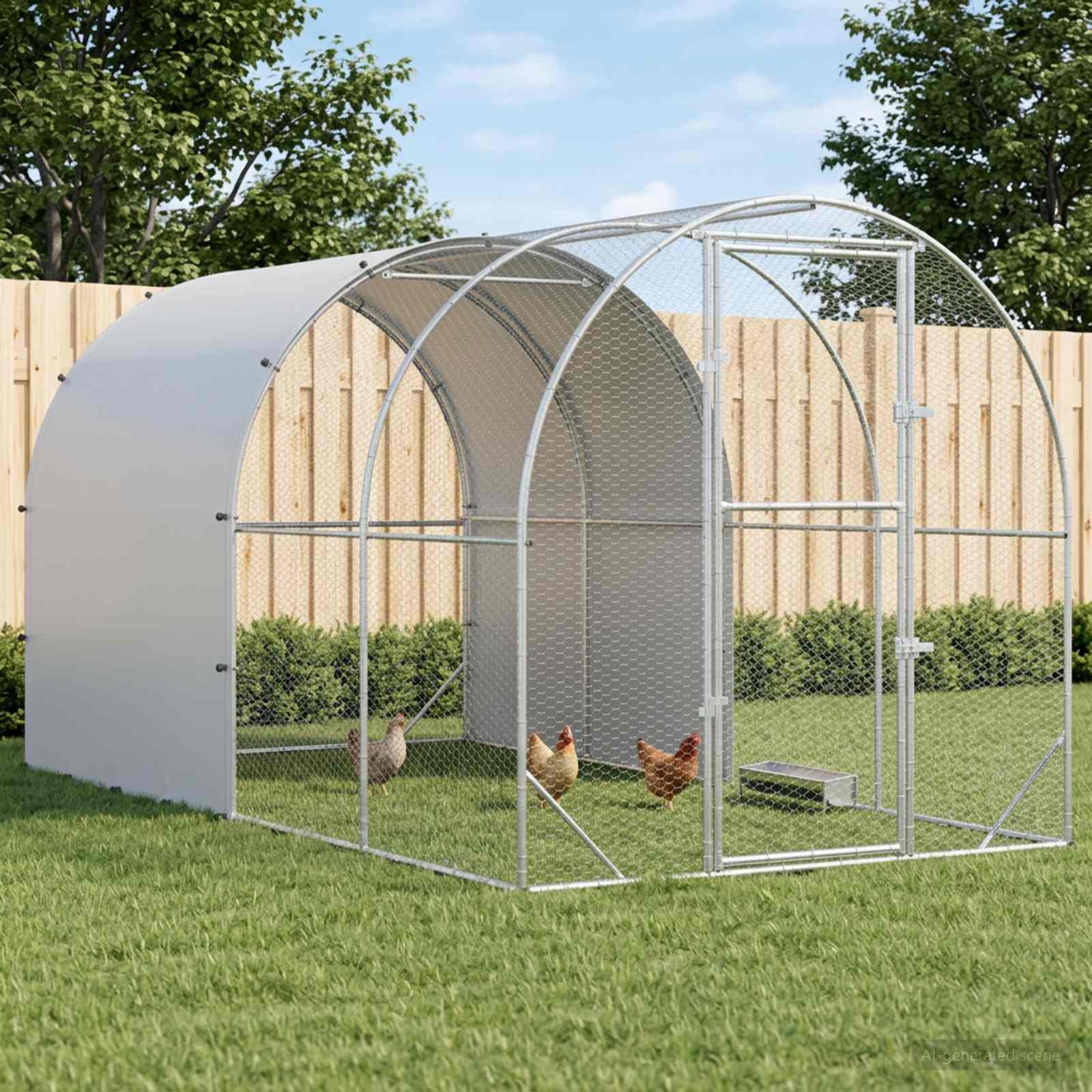 Pollaio Argento 400 x 200 x 200 cm Acciaio zincato