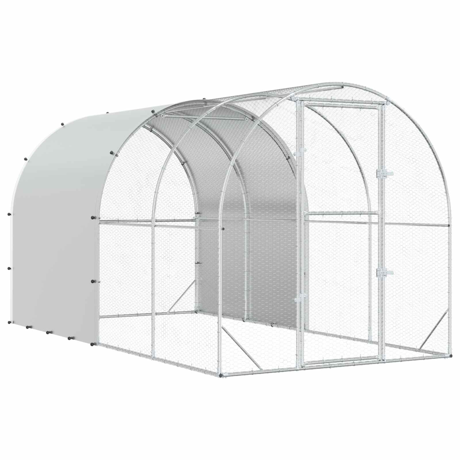 Pollaio Argento 400 x 200 x 200 cm Acciaio zincato