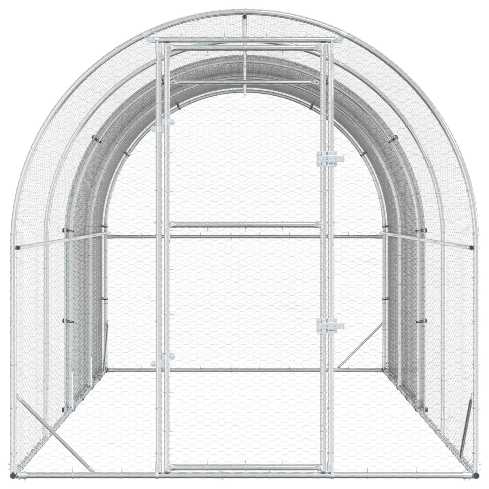 Pollaio Argento 400 x 200 x 200 cm Acciaio zincato
