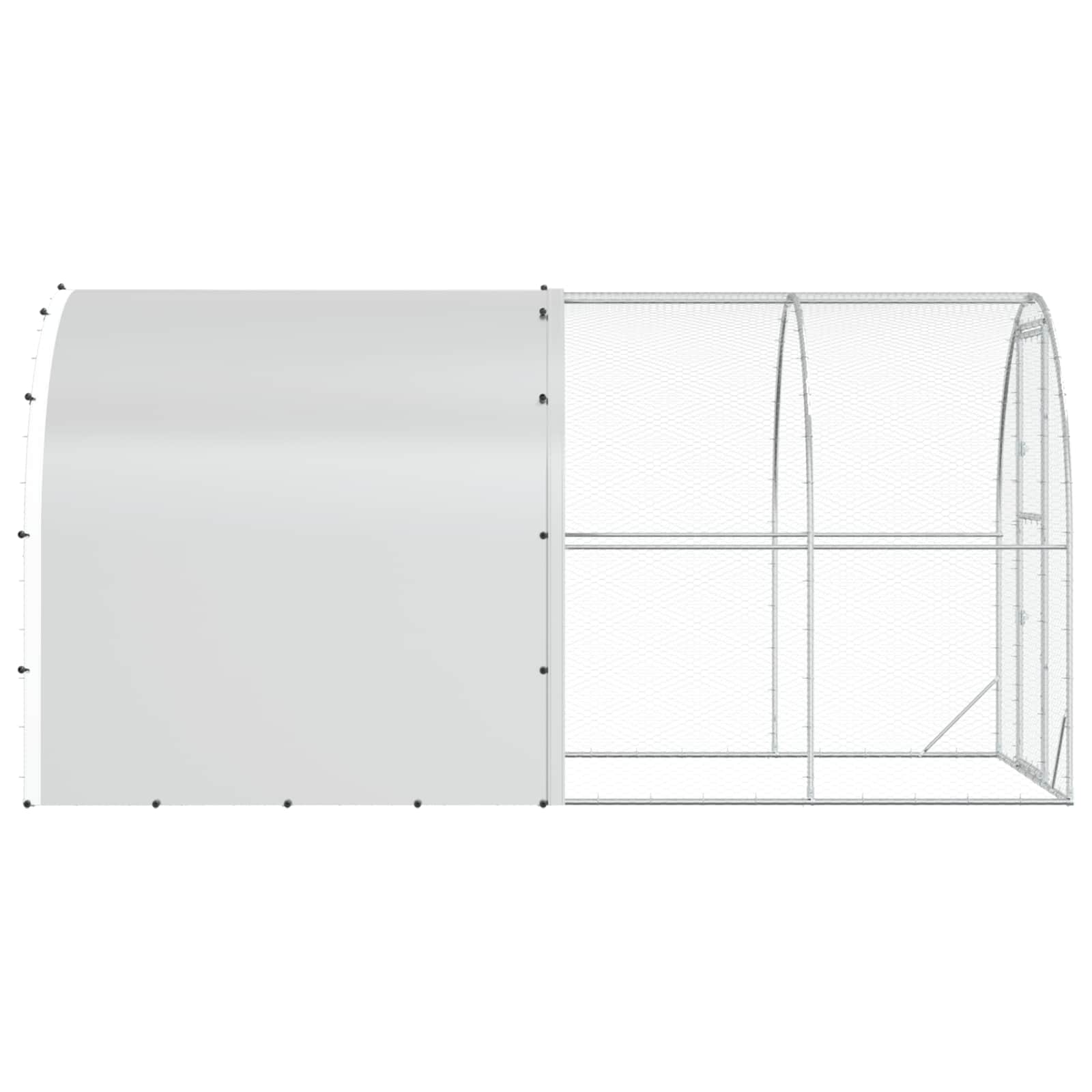 Pollaio Argento 400 x 200 x 200 cm Acciaio zincato