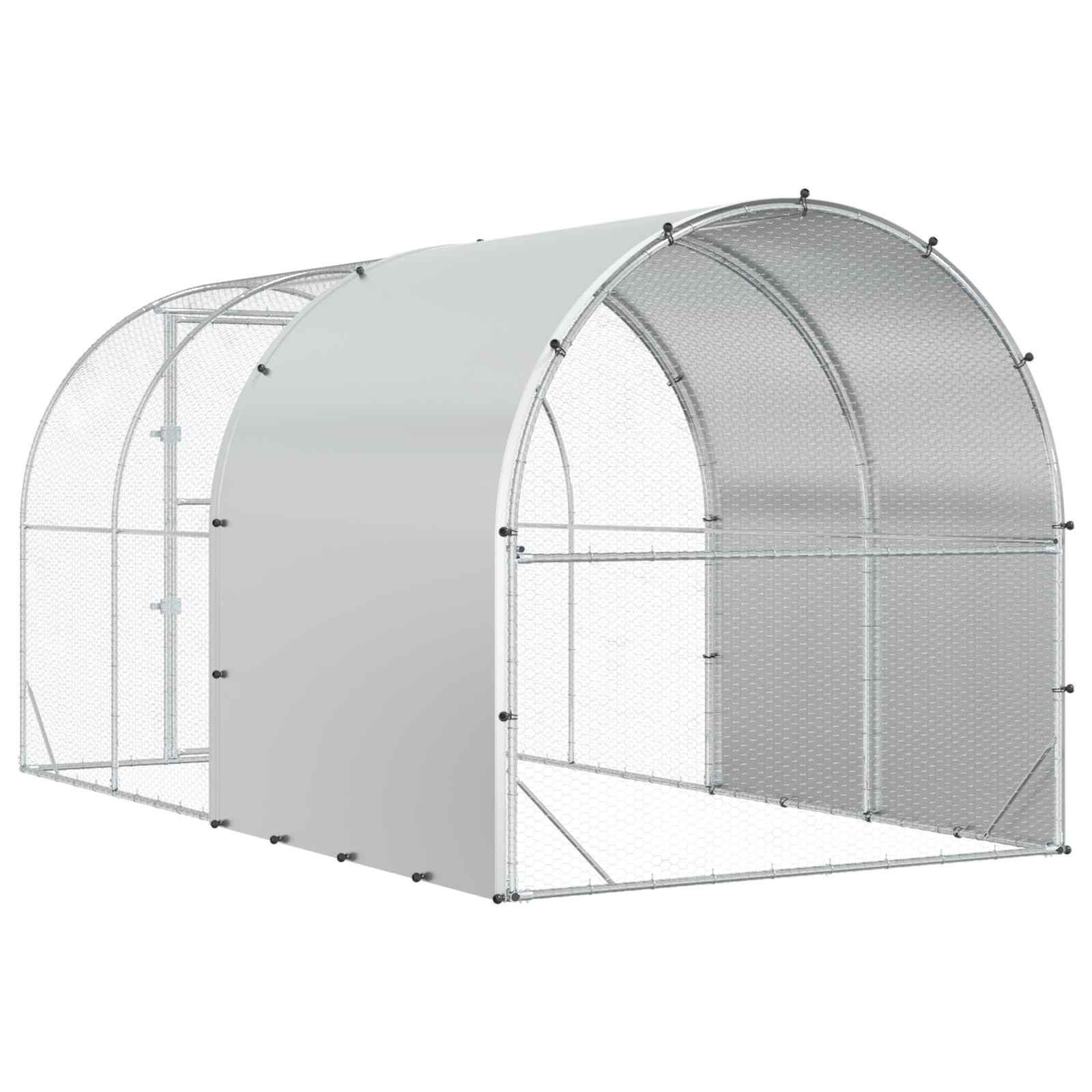 Pollaio Argento 400 x 200 x 200 cm Acciaio zincato