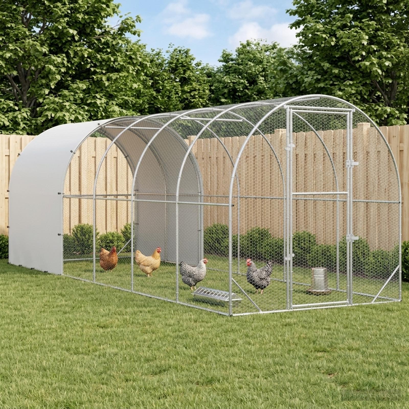 Pollaio Argento 600 x 200 x 200 cm Acciaio zincato