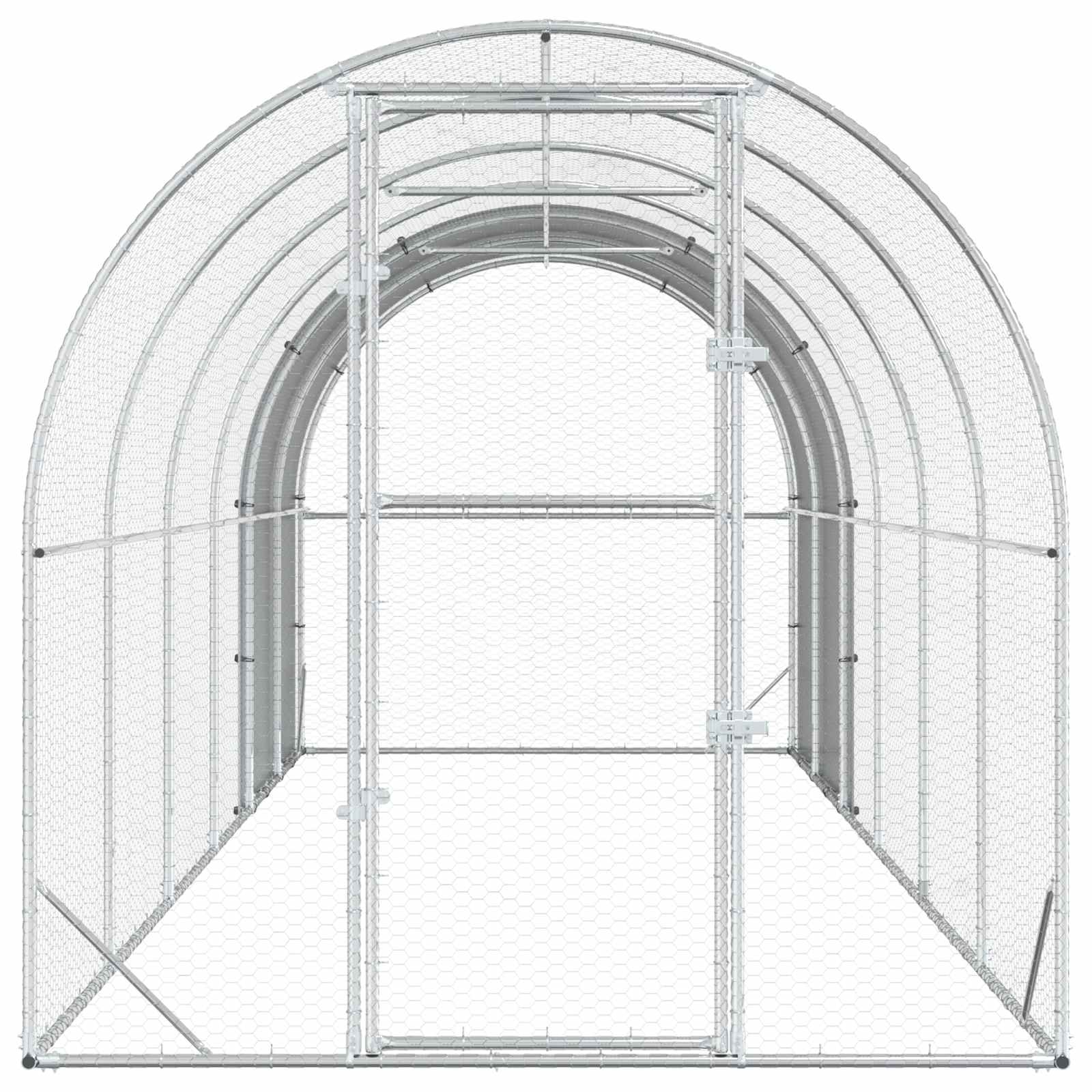 Pollaio Argento 600 x 200 x 200 cm Acciaio zincato